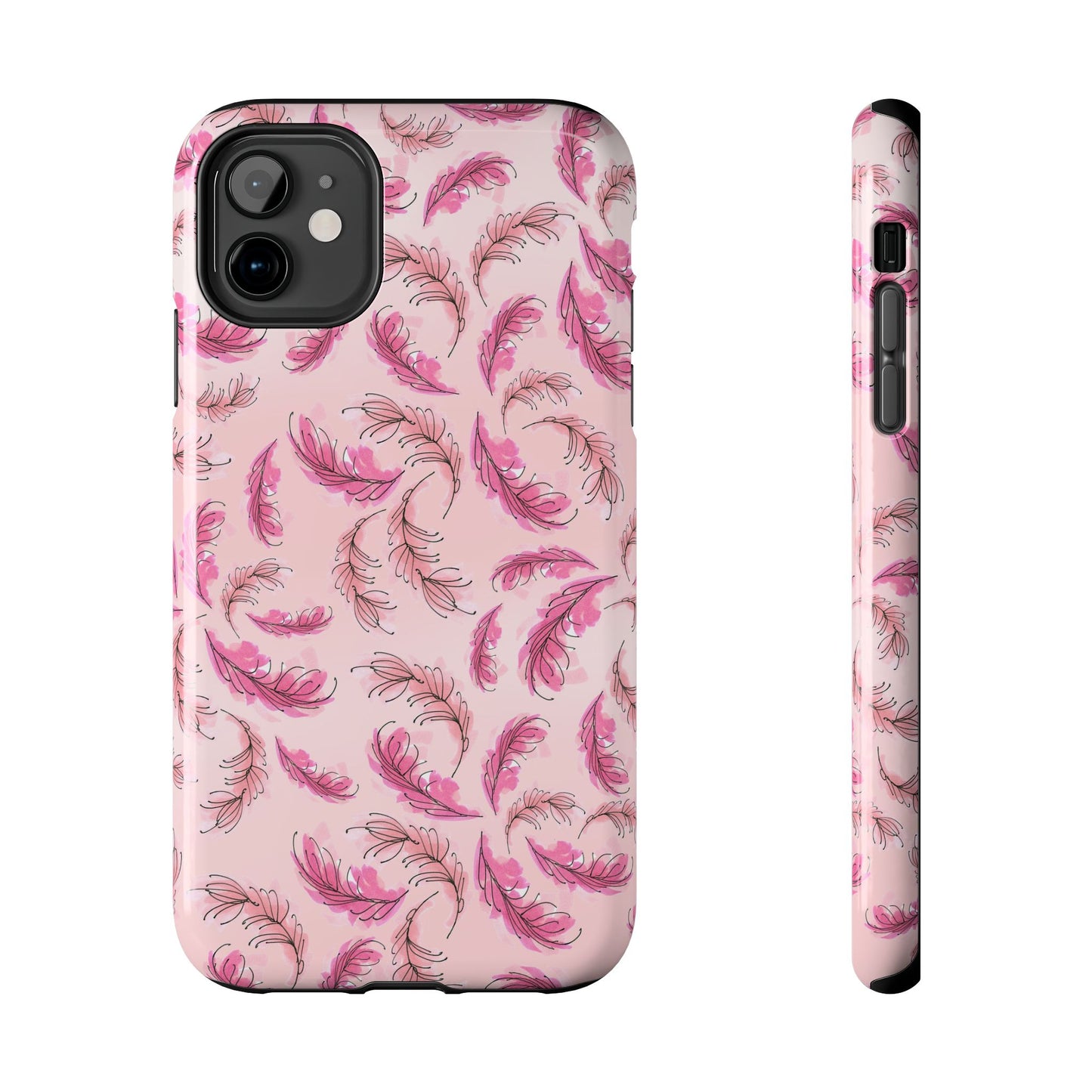Flam Feathers Pink Phone Case