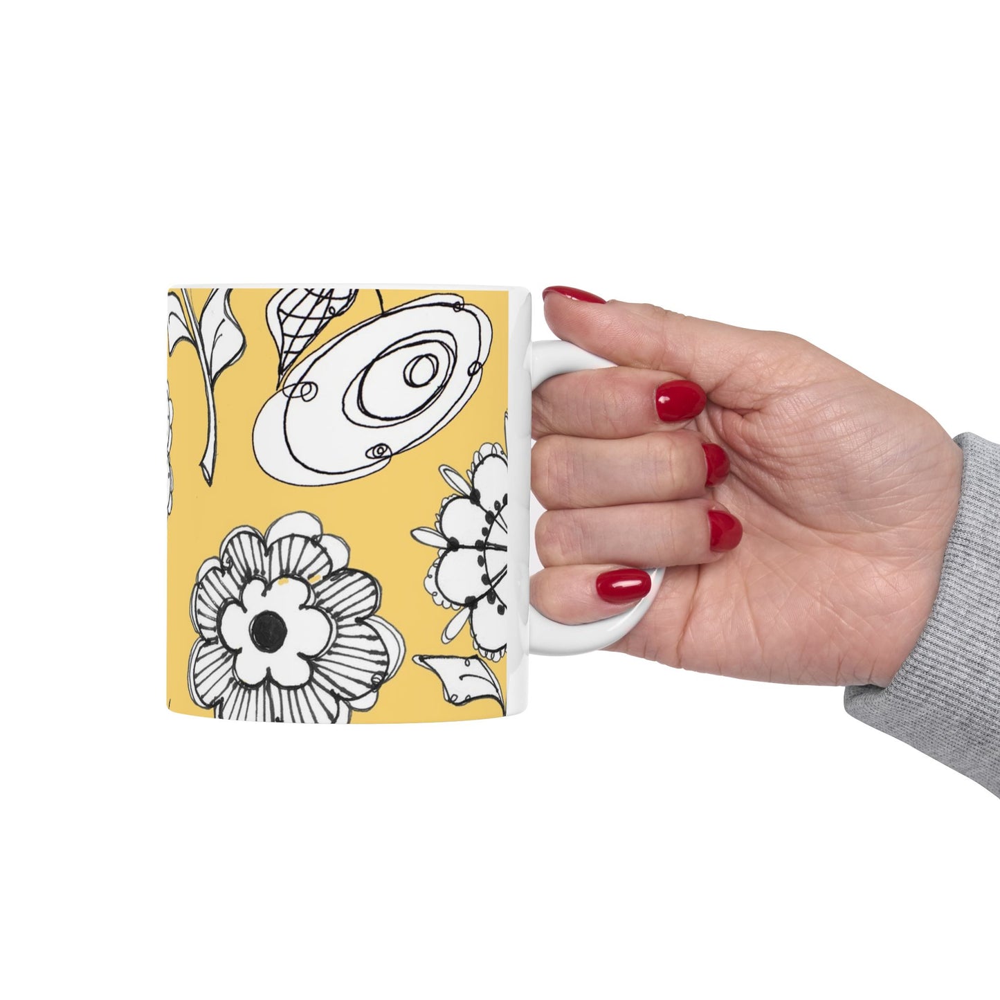 Paper Posies Yellow Cup