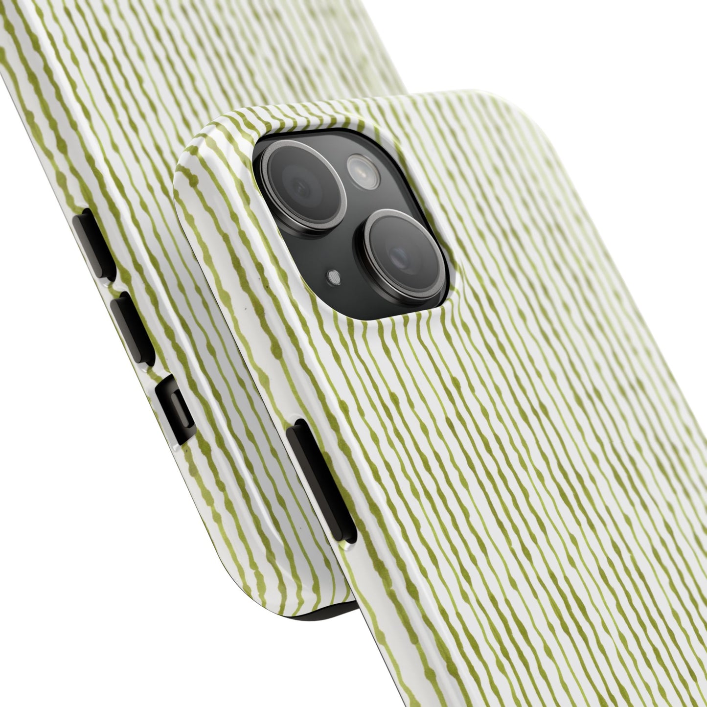 Faux Seersucker White / Green Phone Case