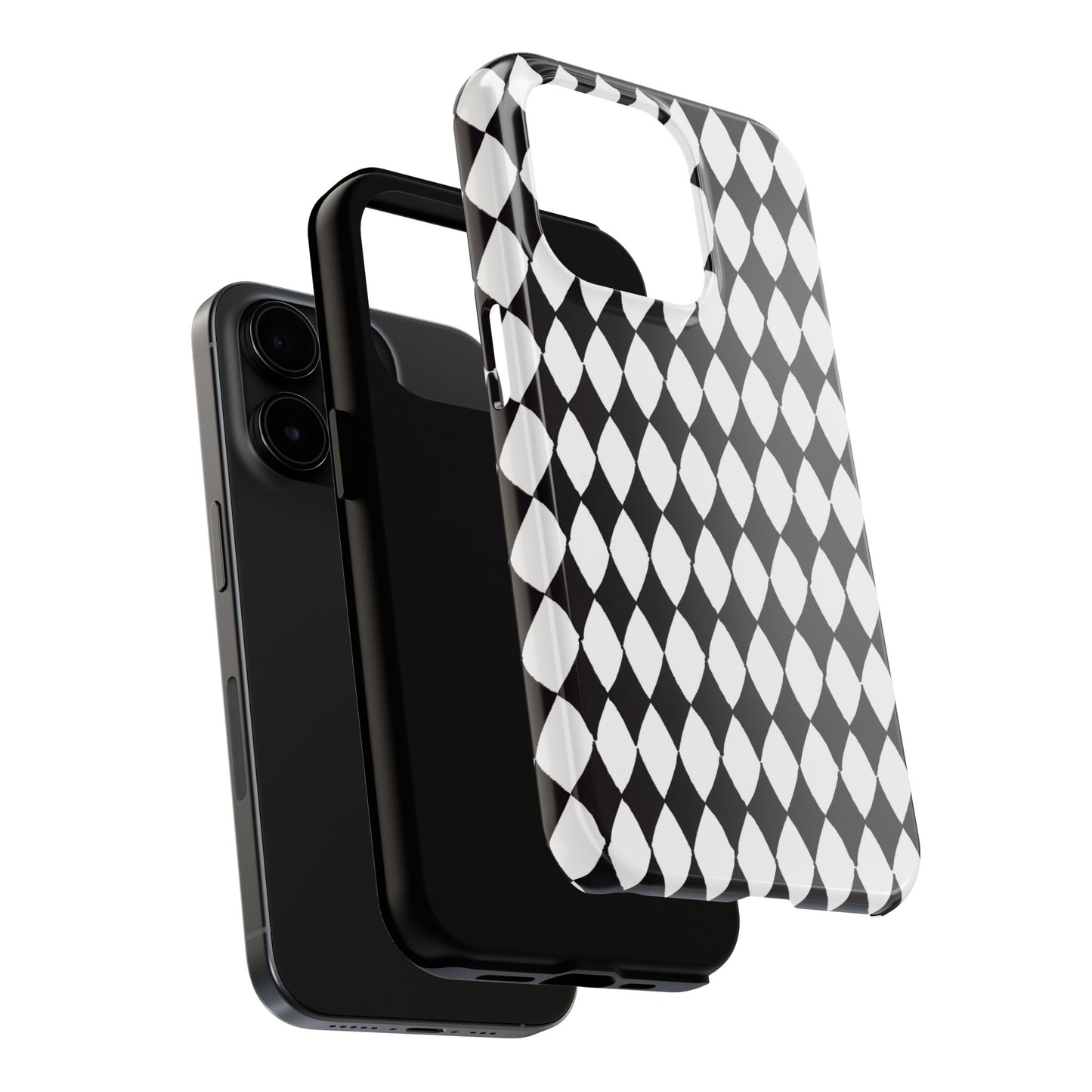 Diamond White / Black Phone Case