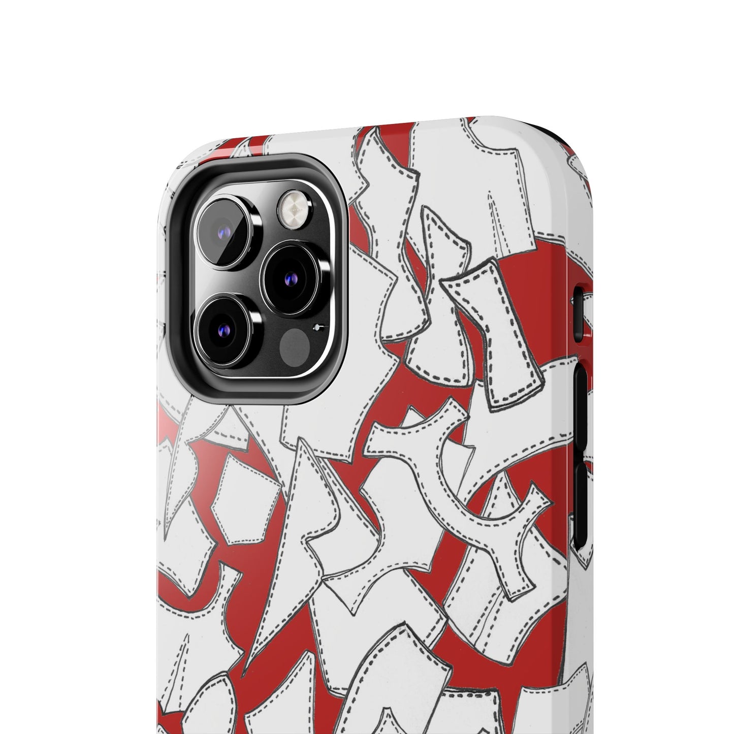 Pattern Pieces Red Phone Case