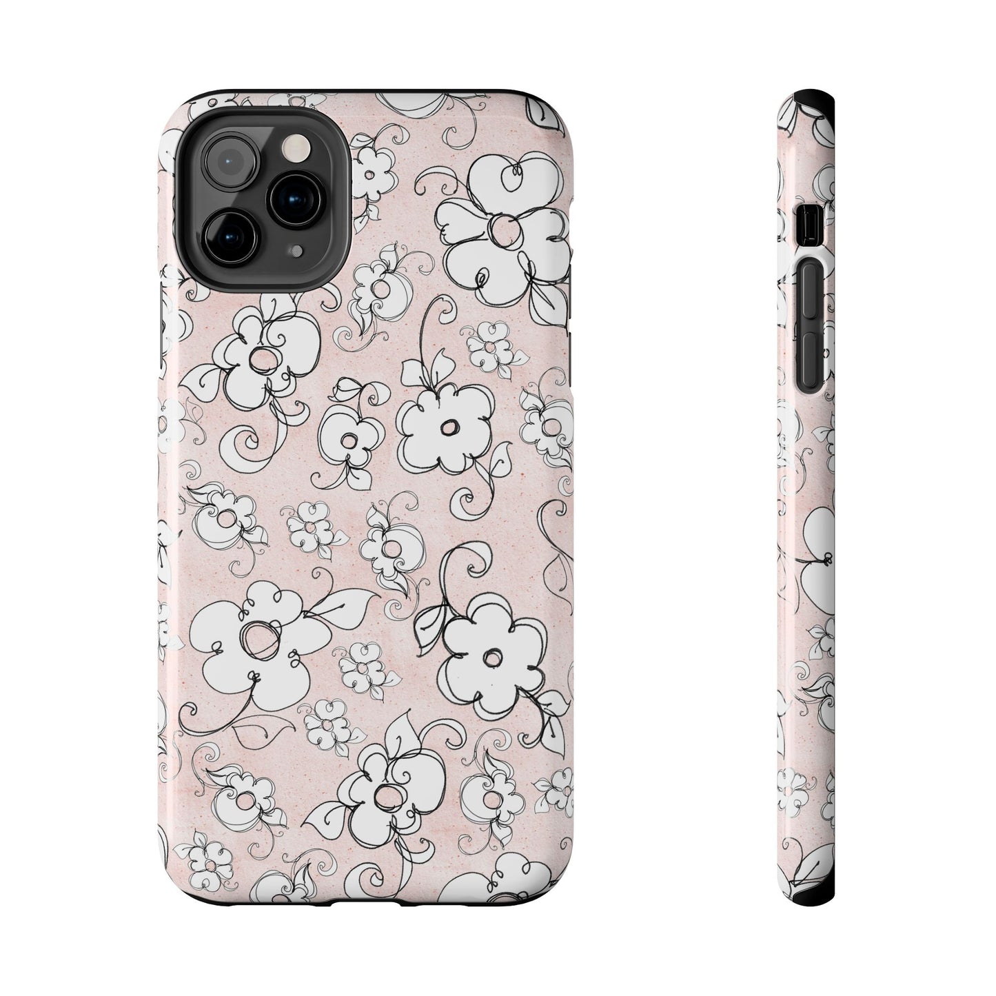 Lady Flowers Paris Pink Phone Case