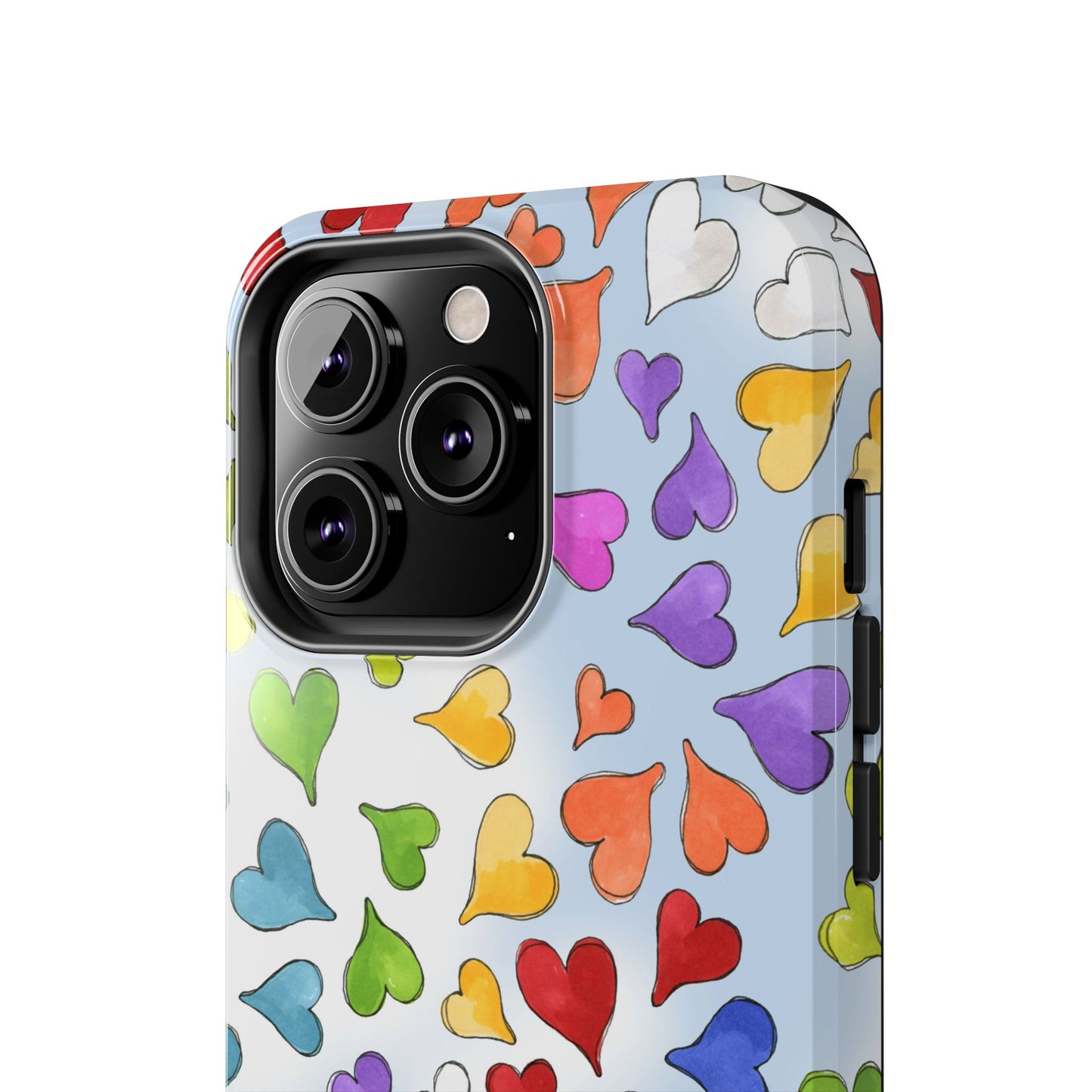 Happy Hearts Blue Sky Phone Case