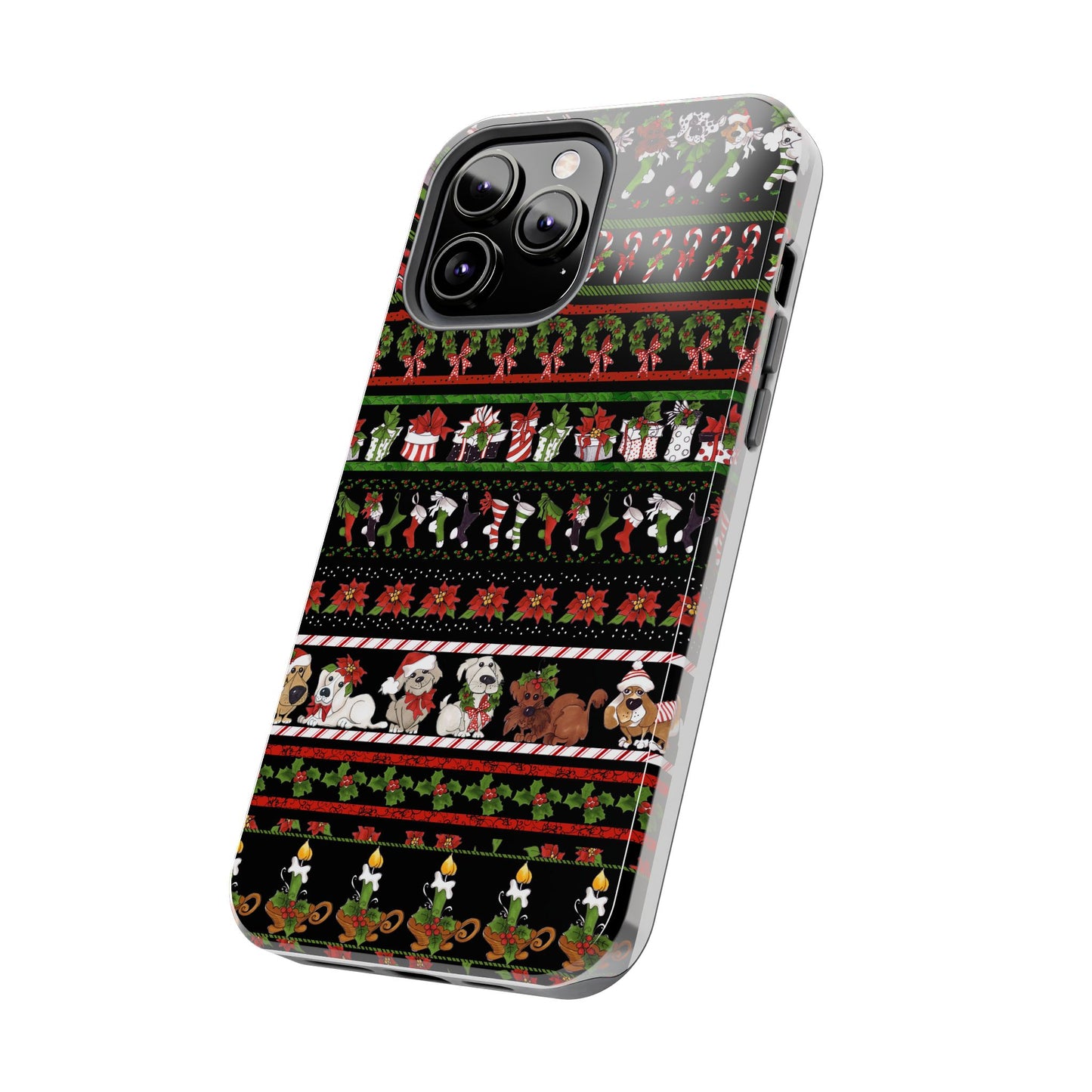 Holiday Borders Black Phone Case