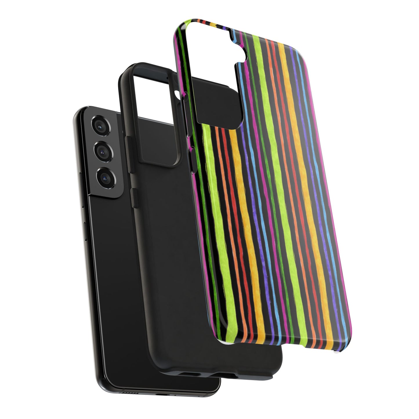 Stripe Fancy Black Phone Case