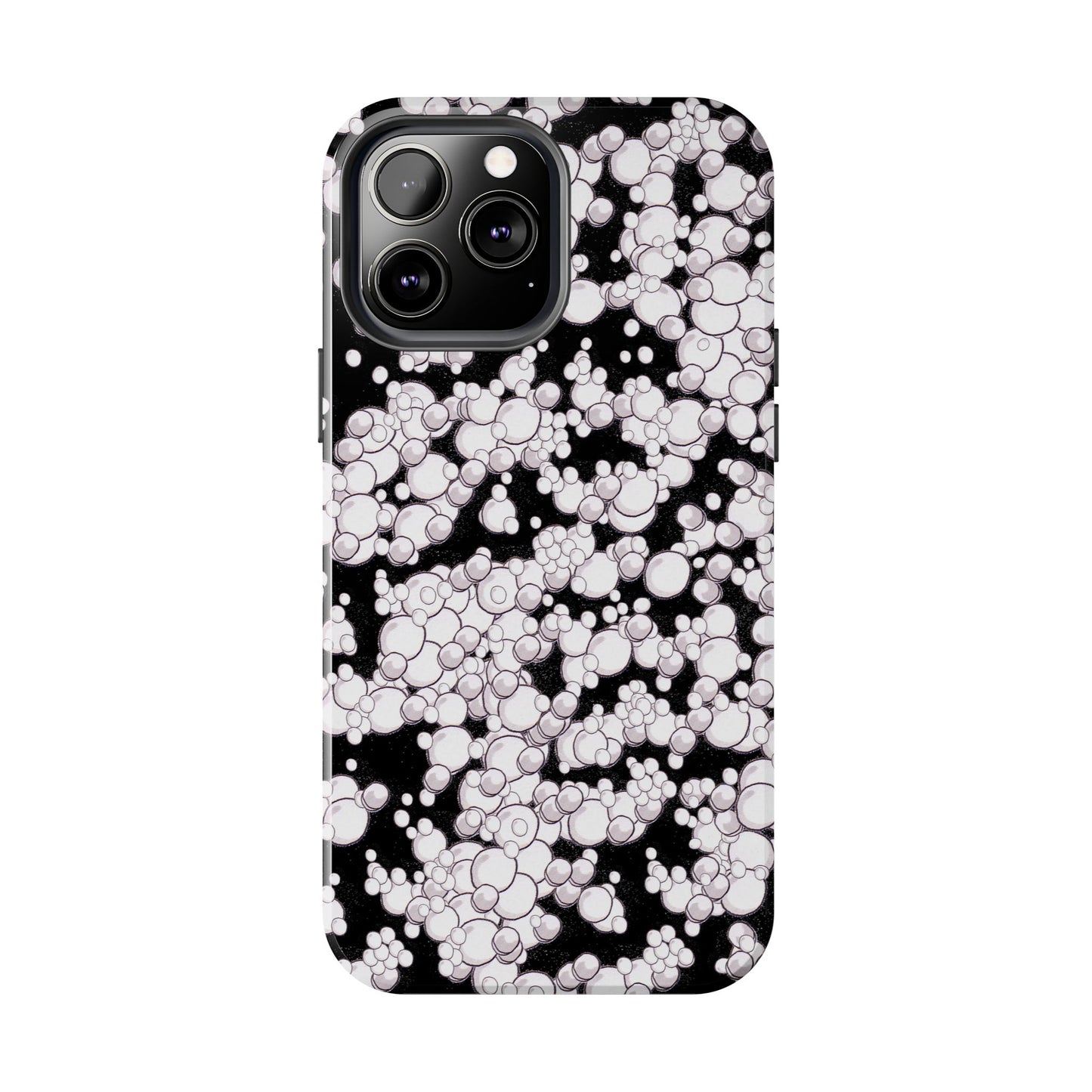 Bubble Dots Black Phone Case
