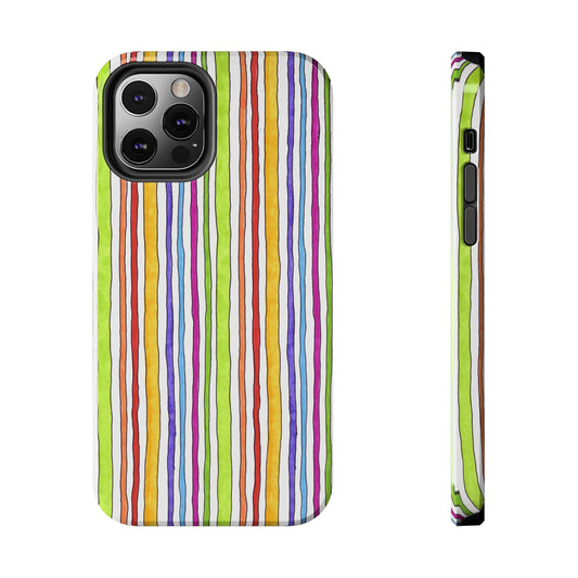 Stripe Fancy White Phone Case