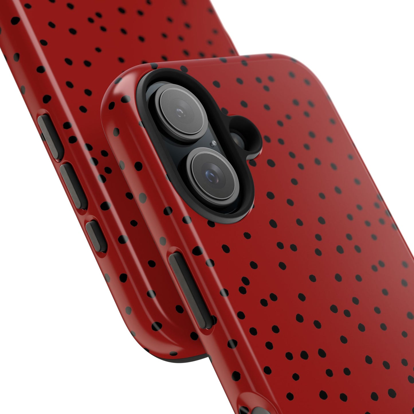 Dinky Dots Scarlett / Black Phone Case