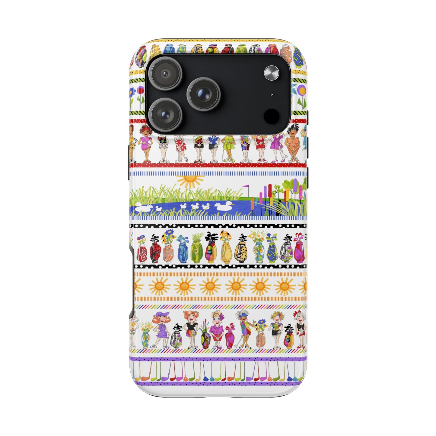 Golf Borders White Phone Case