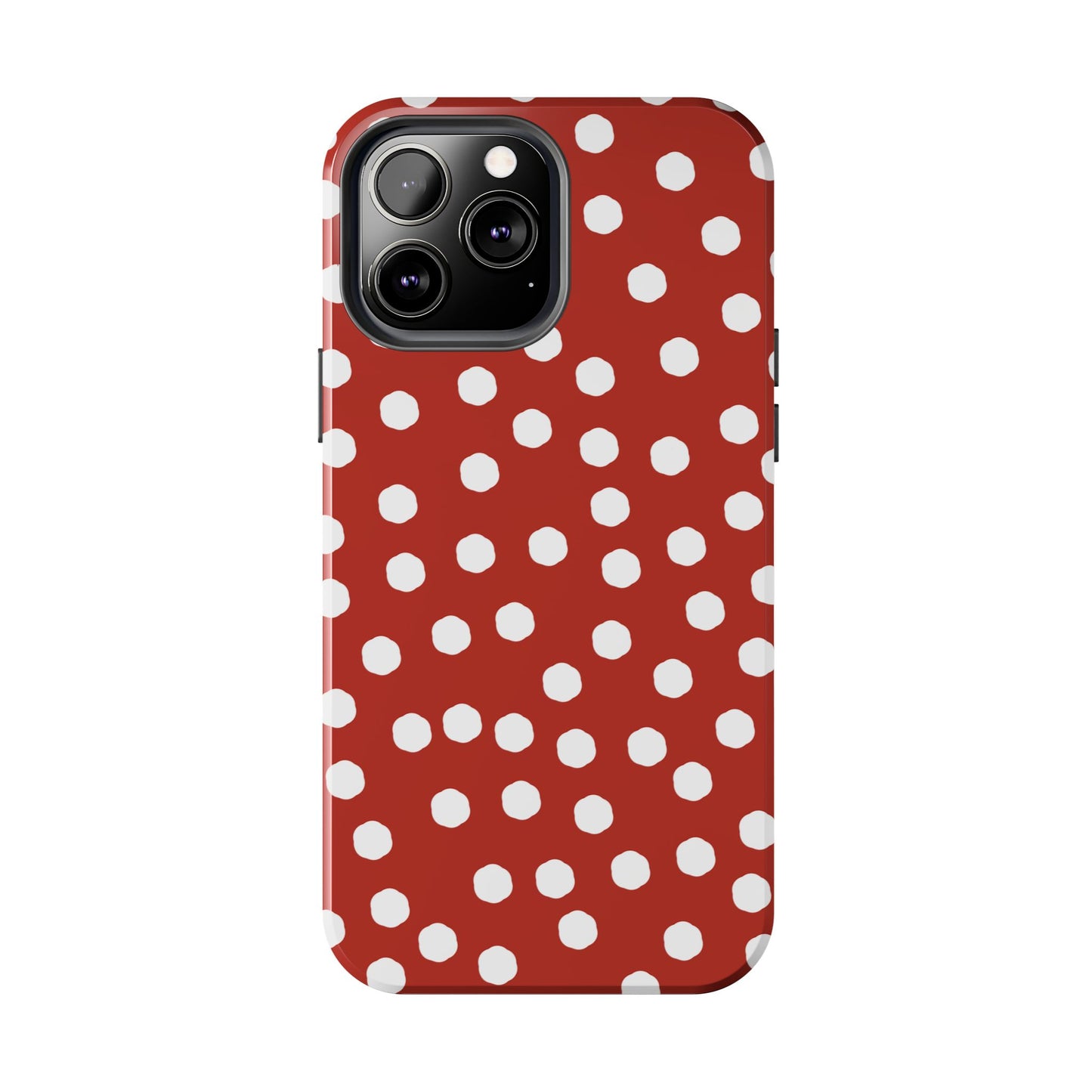 Jumbo Dots Red / White Phone Case
