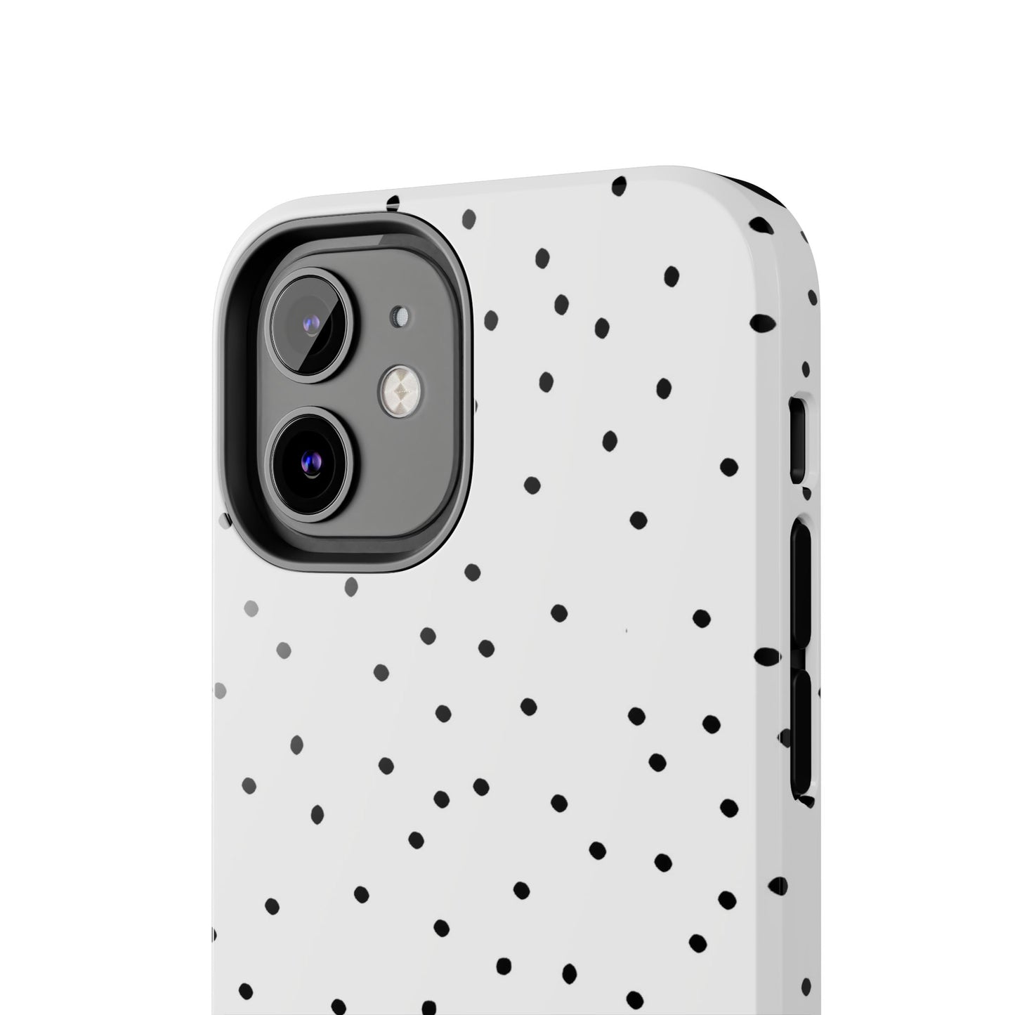 Space Dots White / Black Phone Case