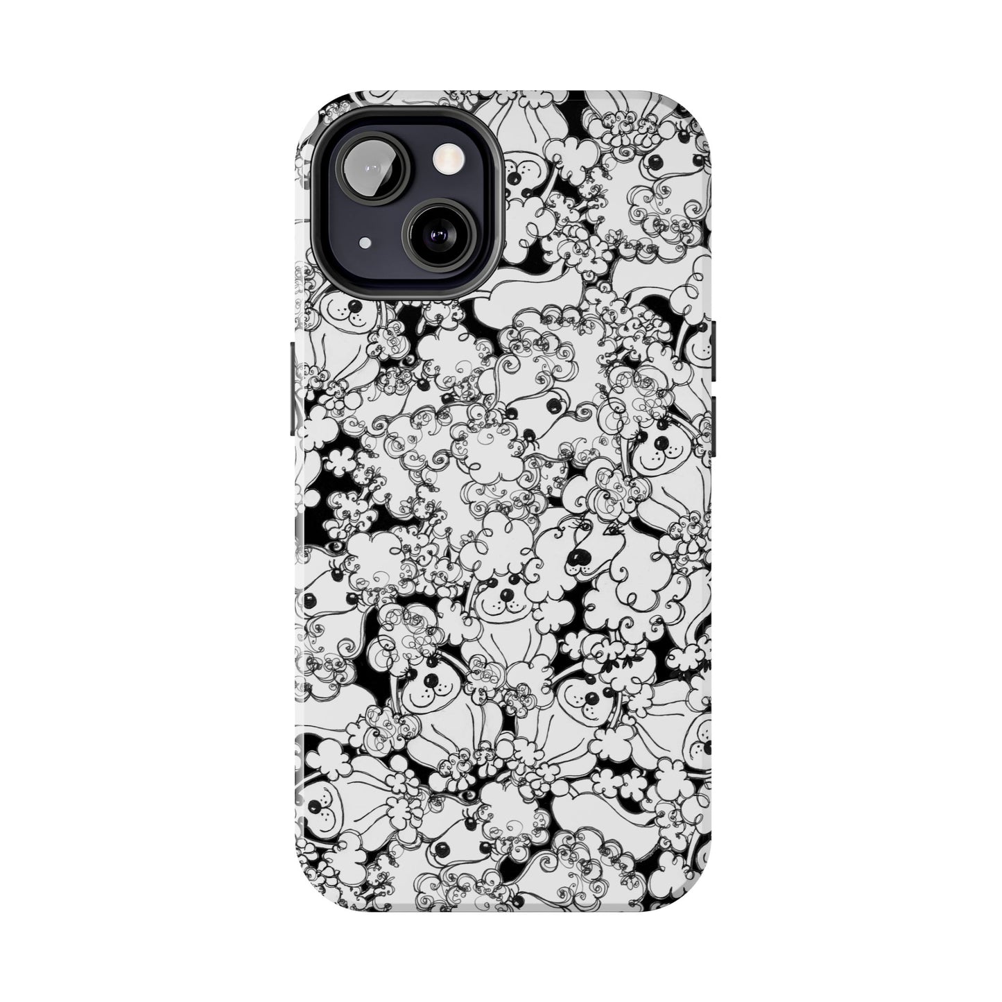 Poodle Party Black Phone Case
