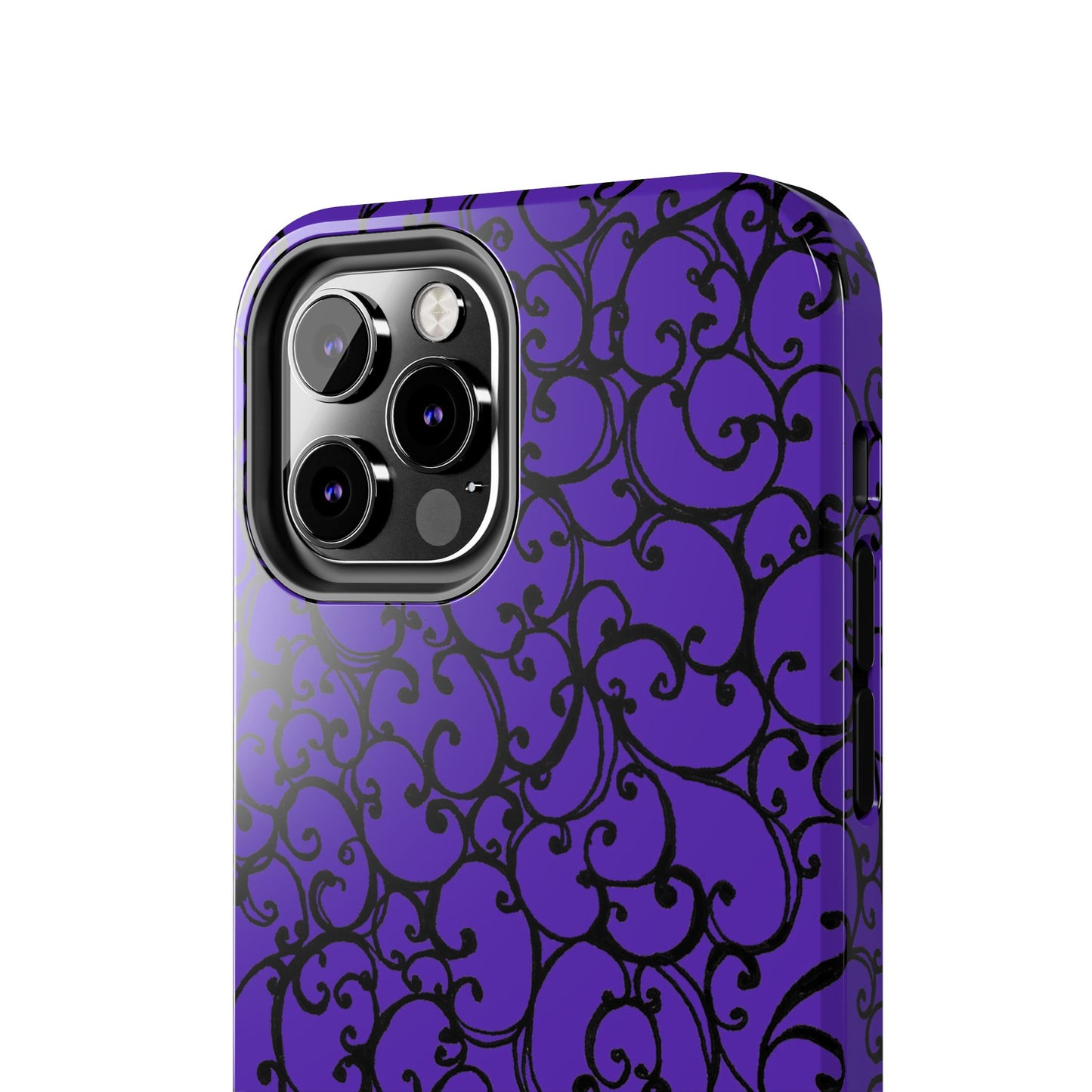 Scrollie Blue / Black Phone Case