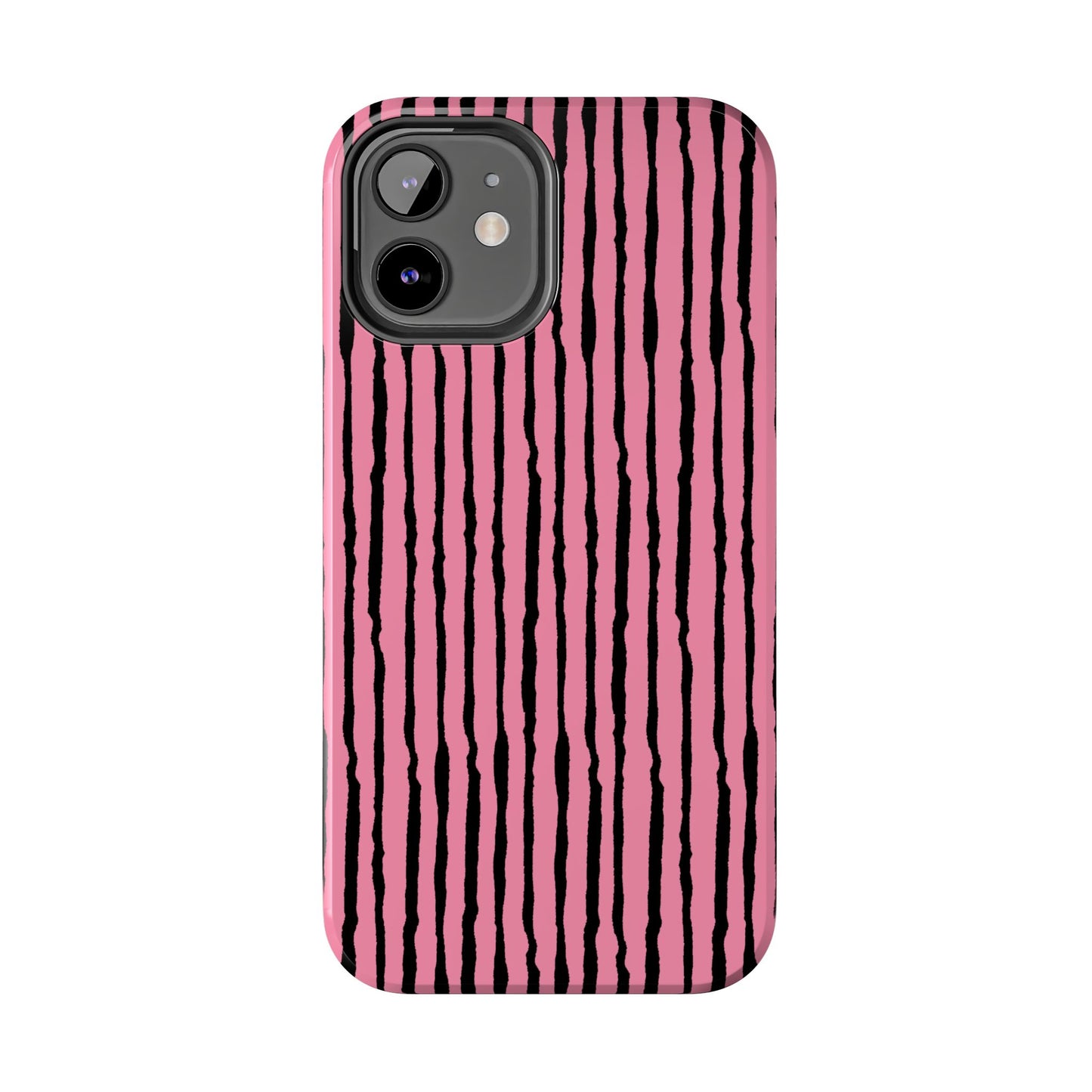 Sorta Stripe Bright Pink / Black Phone Case