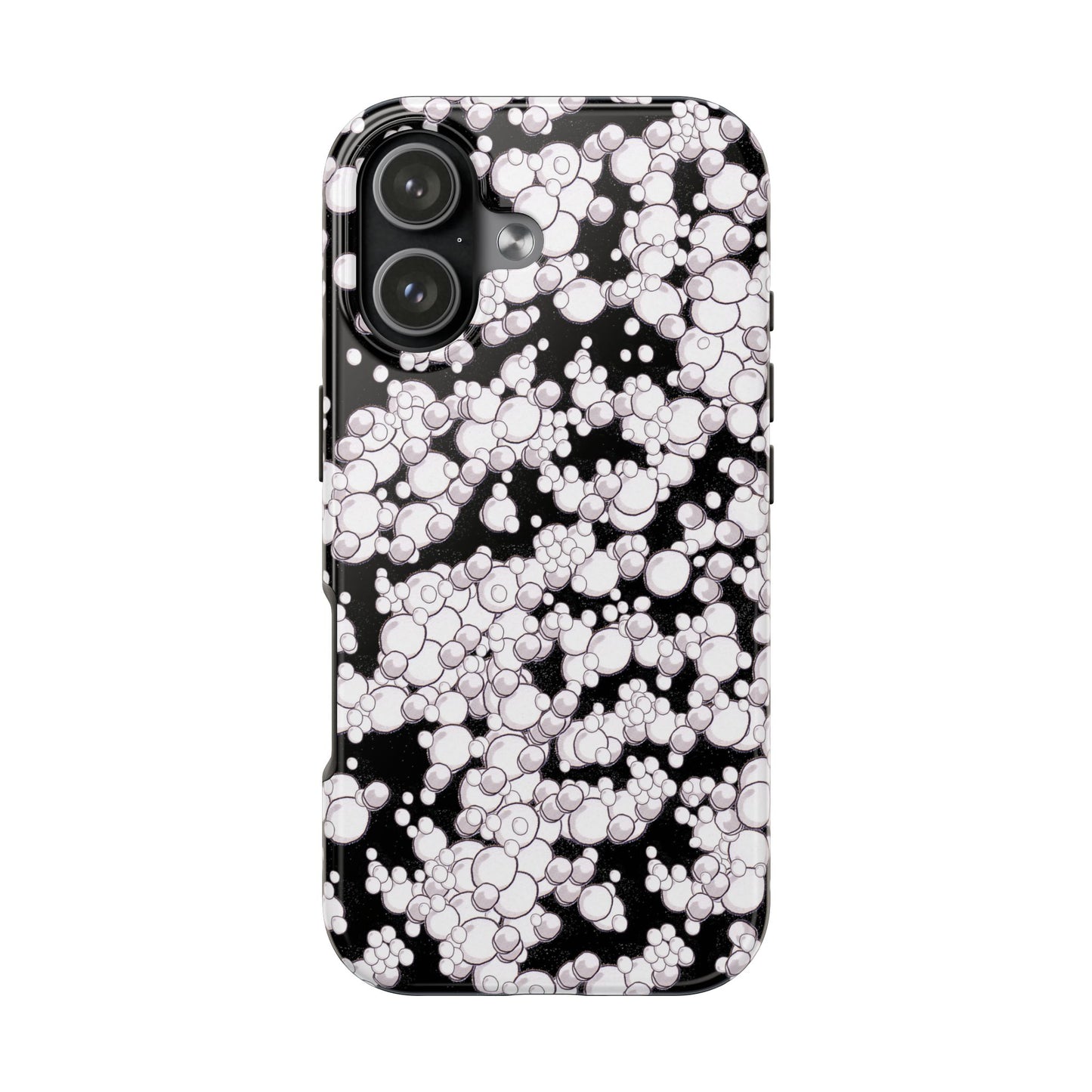 Bubble Dots Black Phone Case