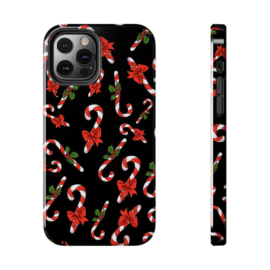 Candy Cane Crowd Black Phone Case