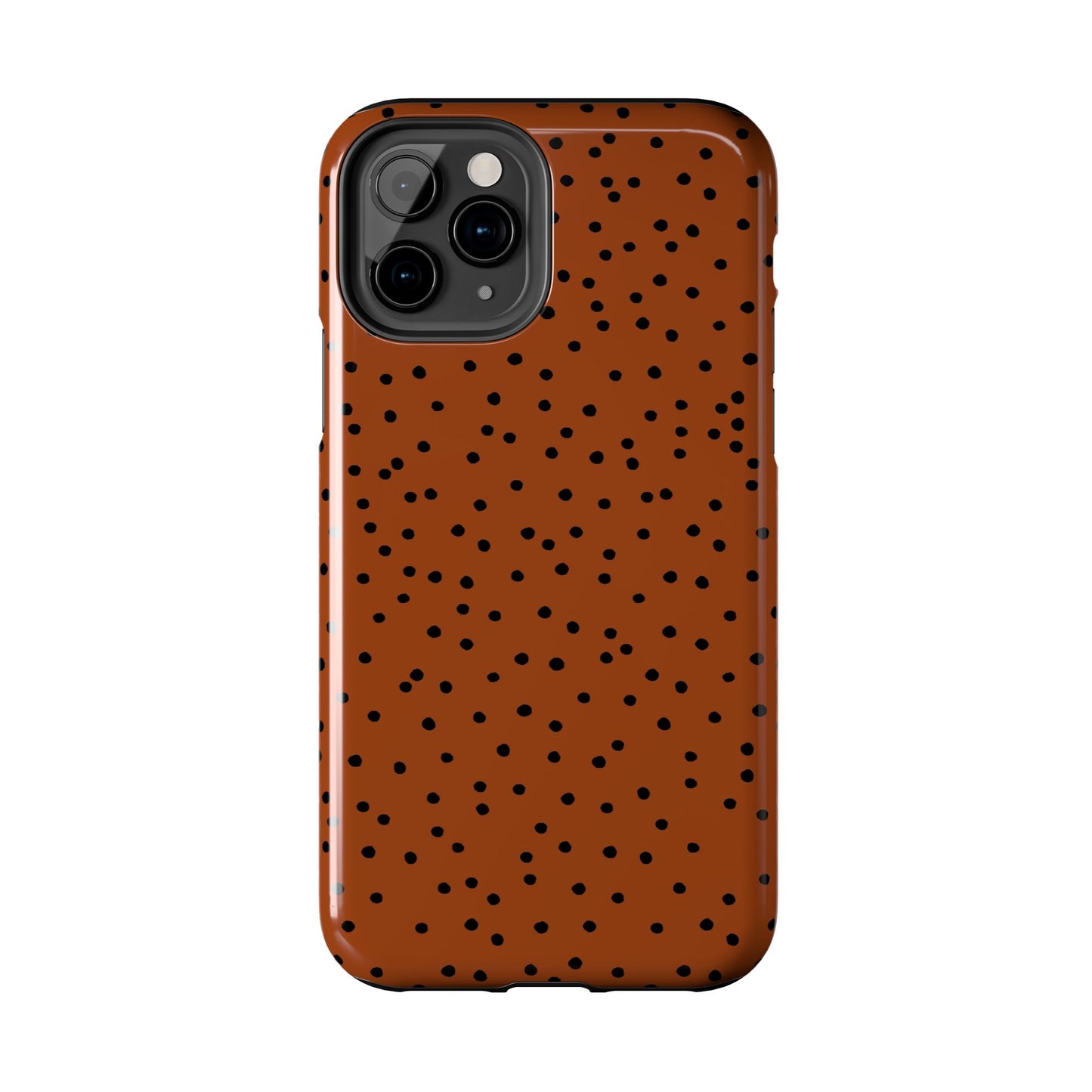 Dinky Dots Bronze / Black Phone Case