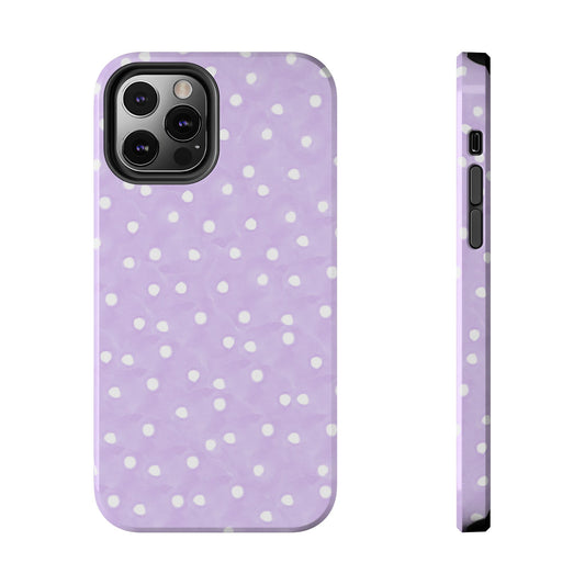 Space Dots Lilac / White Phone Case