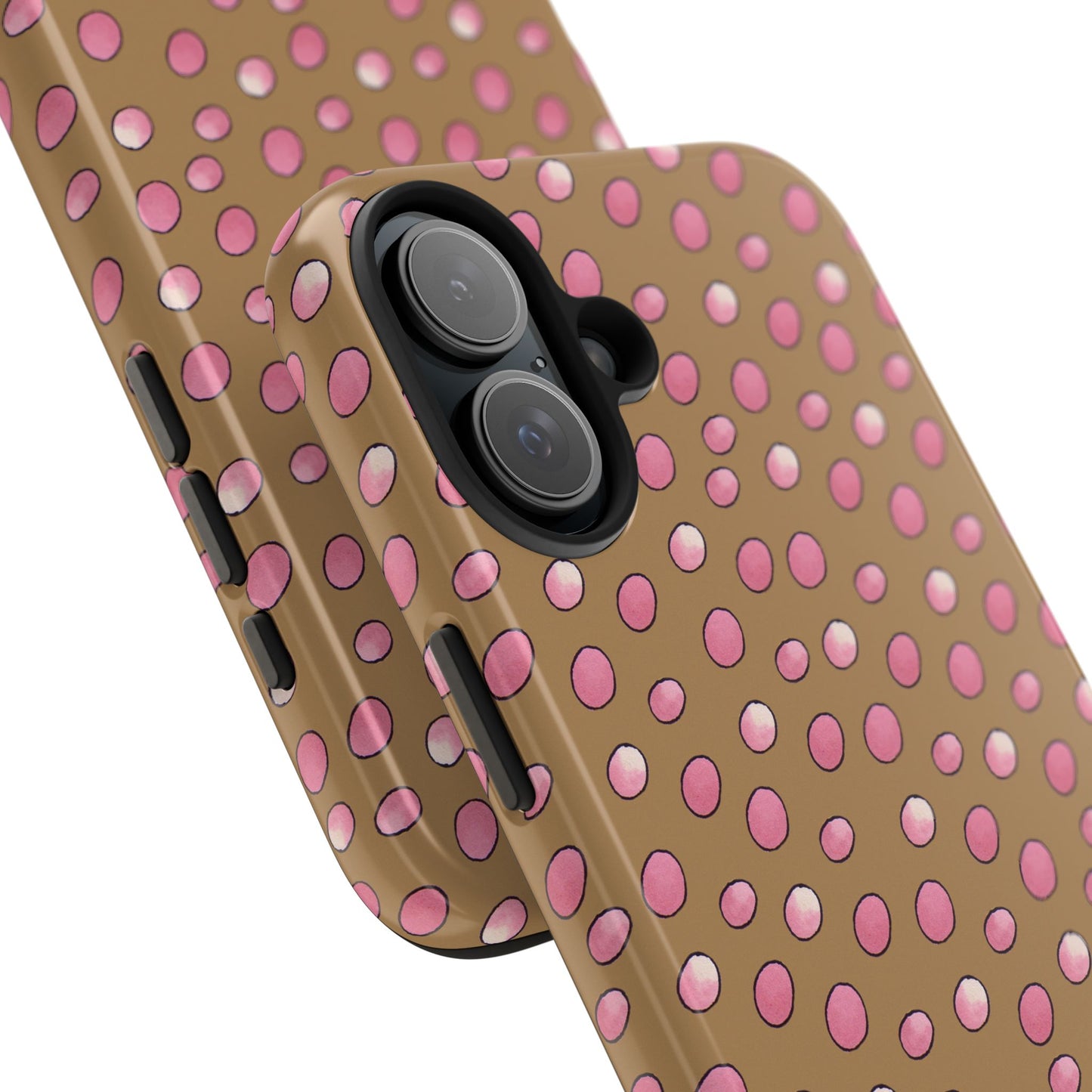 Egg Dots Chocolate / Pink Phone Case