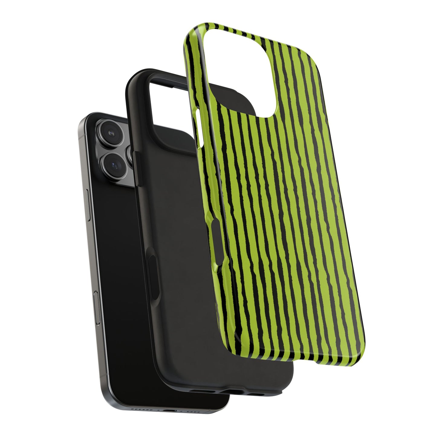 Sorta Stripe Green / Black Phone Case