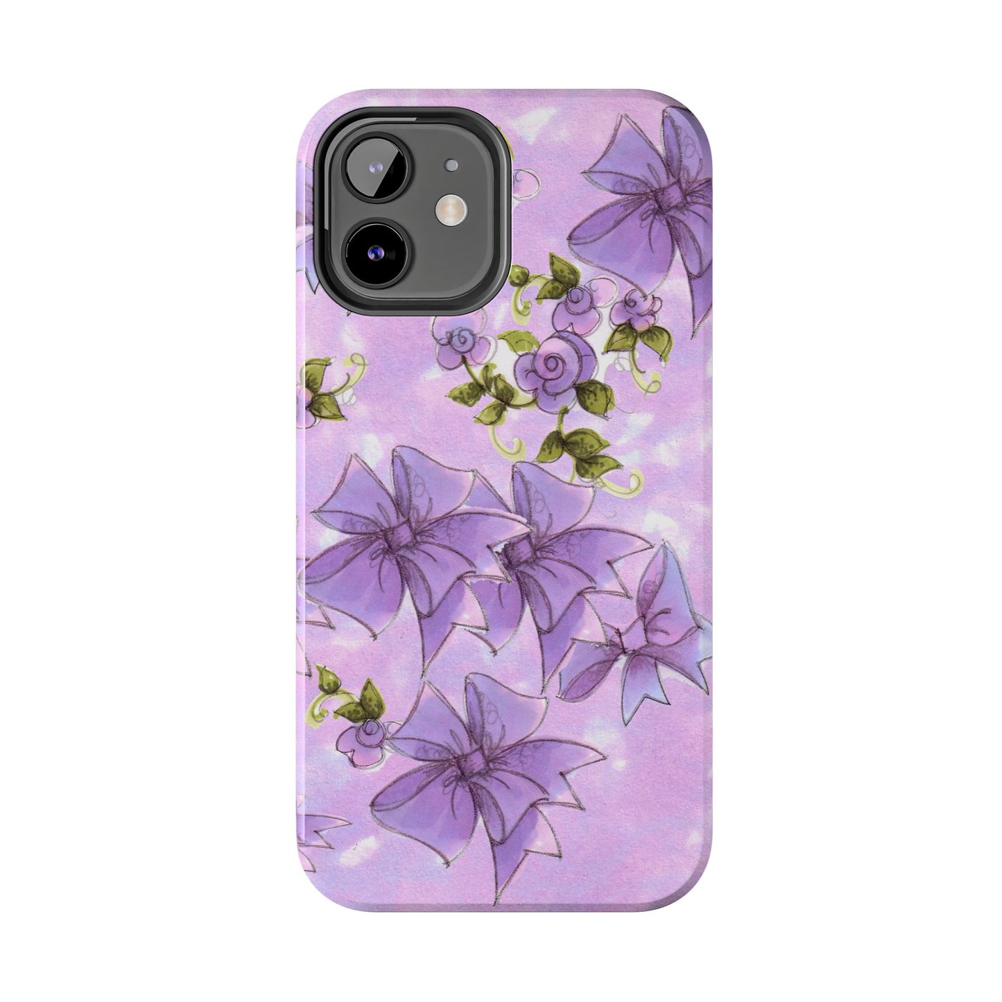 Bows & Flowers Purple Phone Case