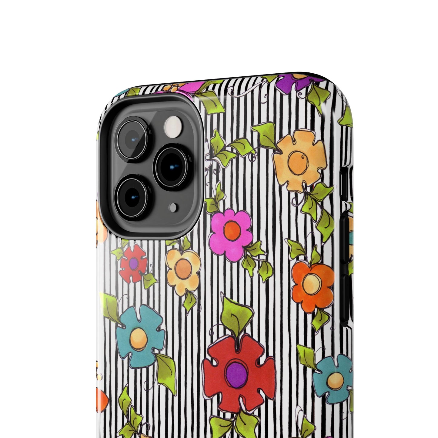 Dog Blooms White / Black Phone Case