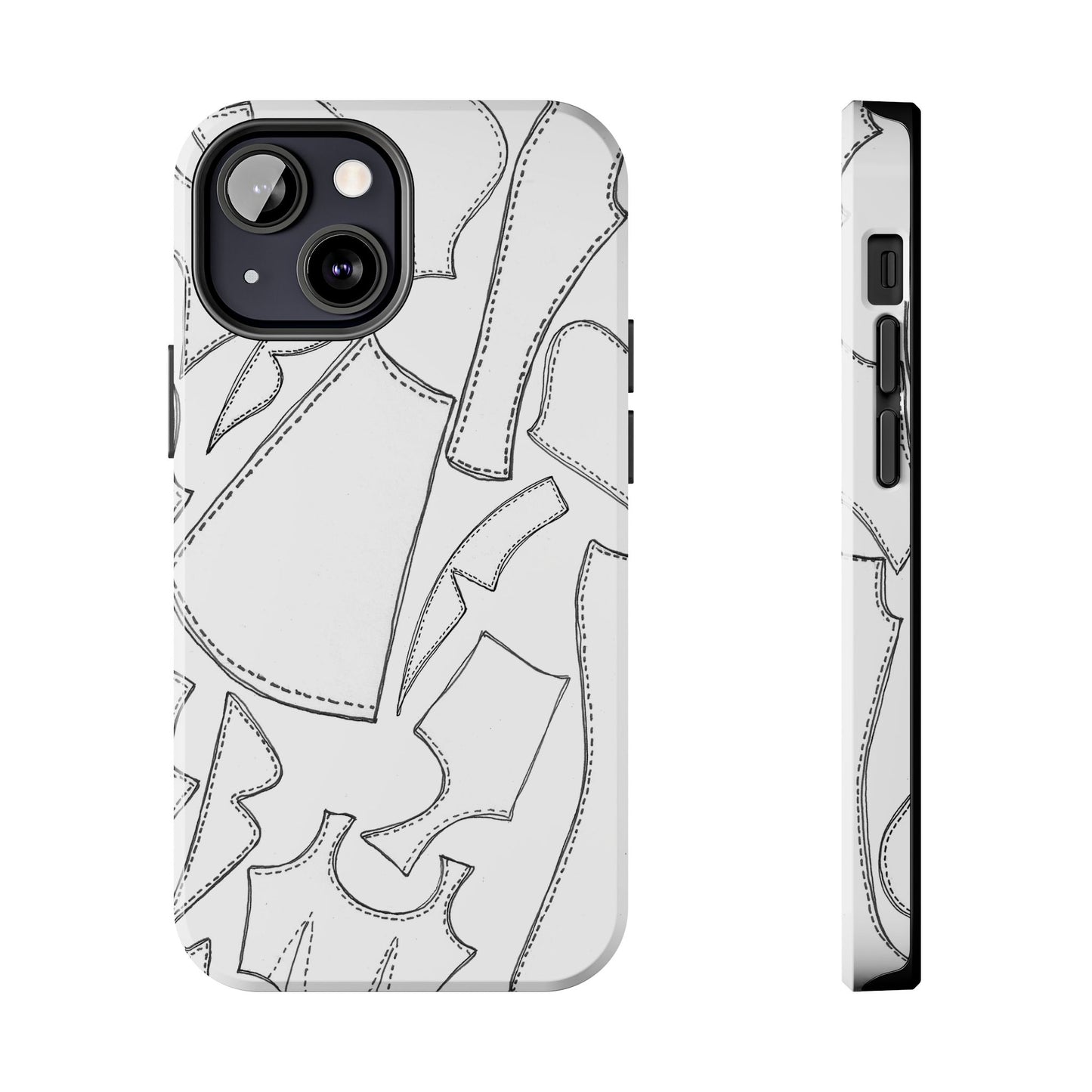 Pattern Pieces White Phone Case