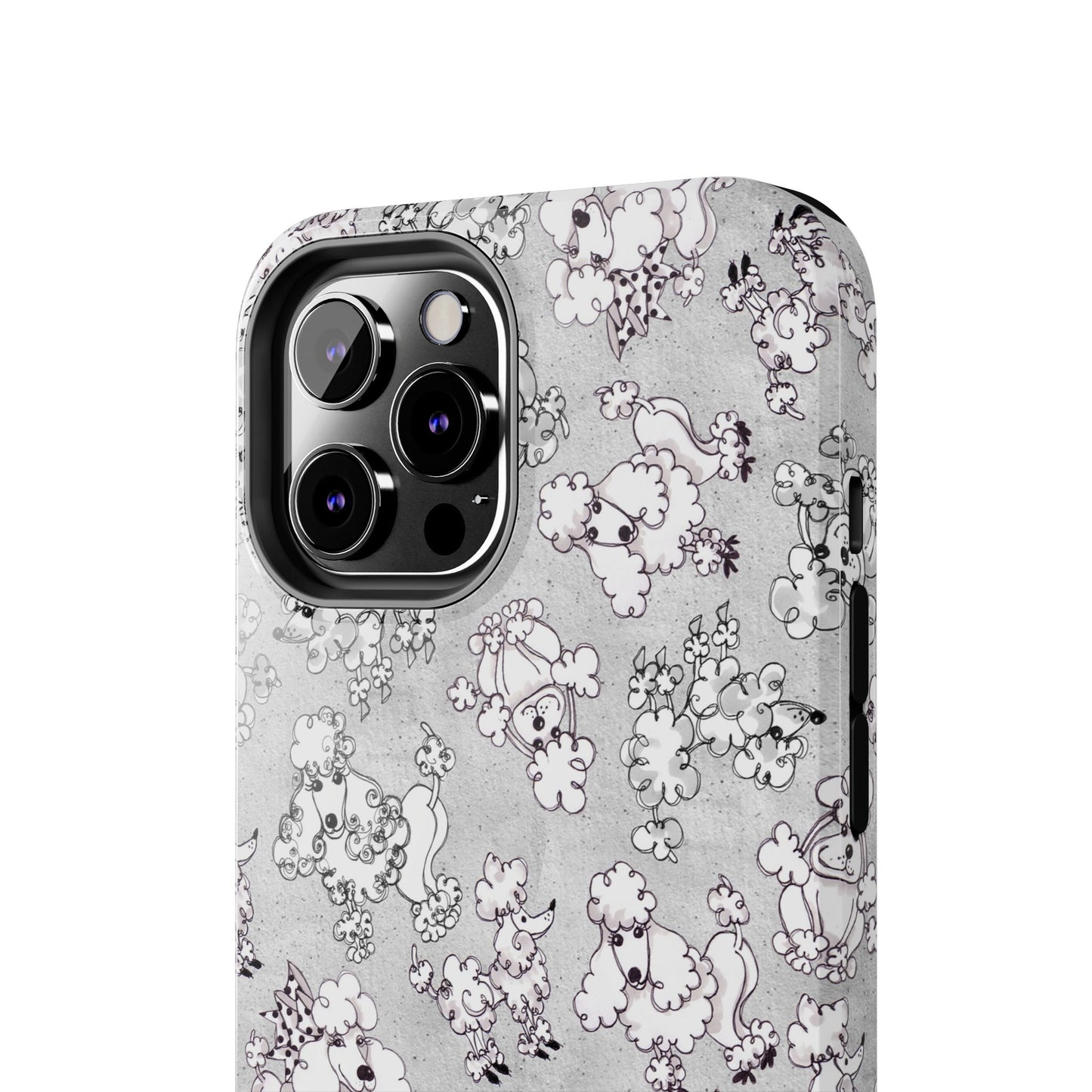 Paris Poodles Silver Phone Case