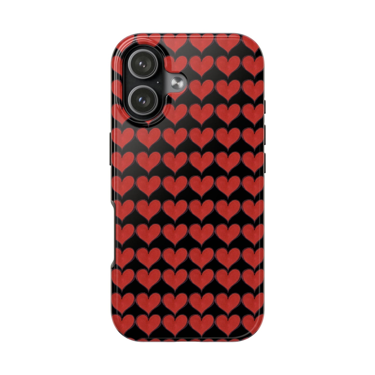 Heartbeats Black / Red Phone Case