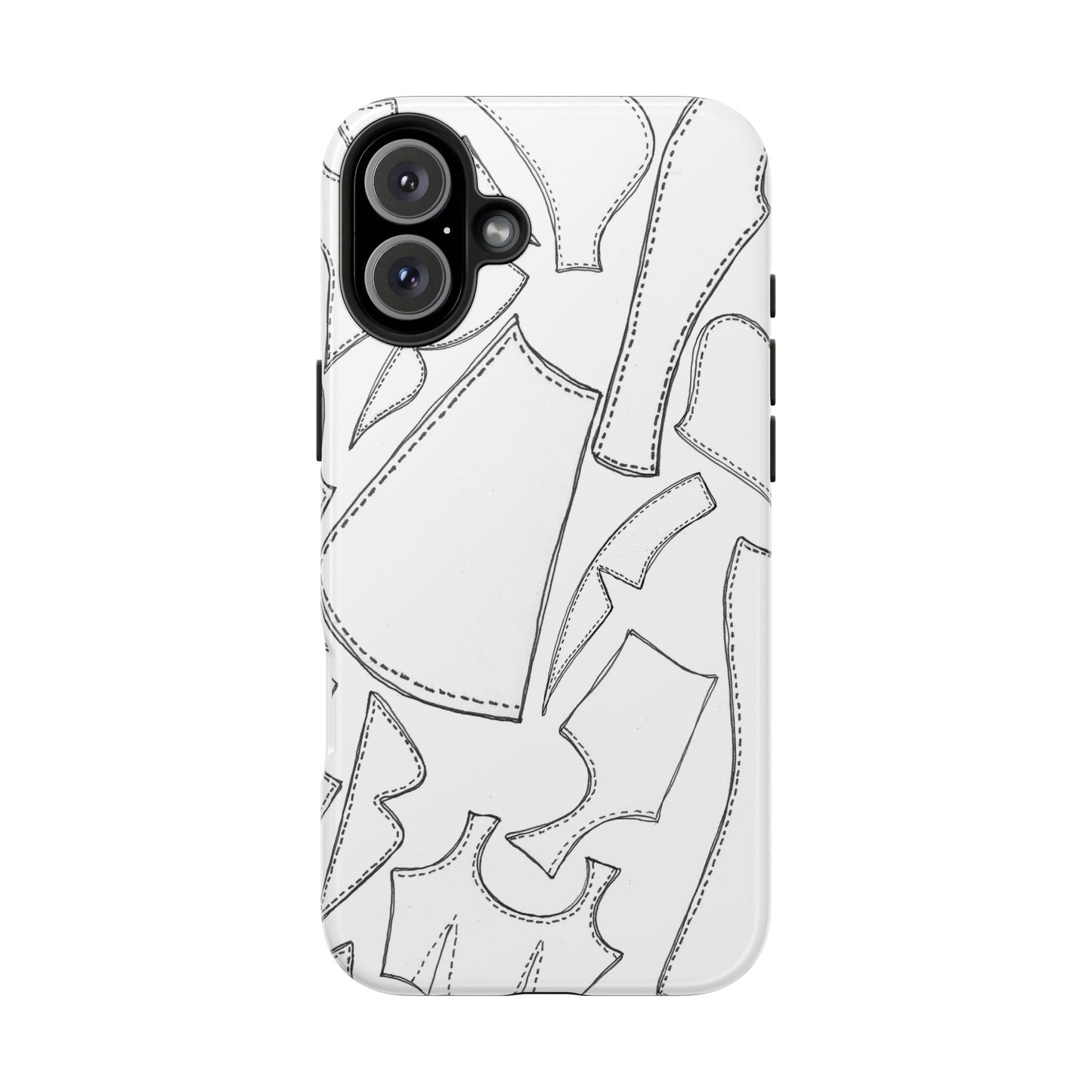 Pattern Pieces White Phone Case