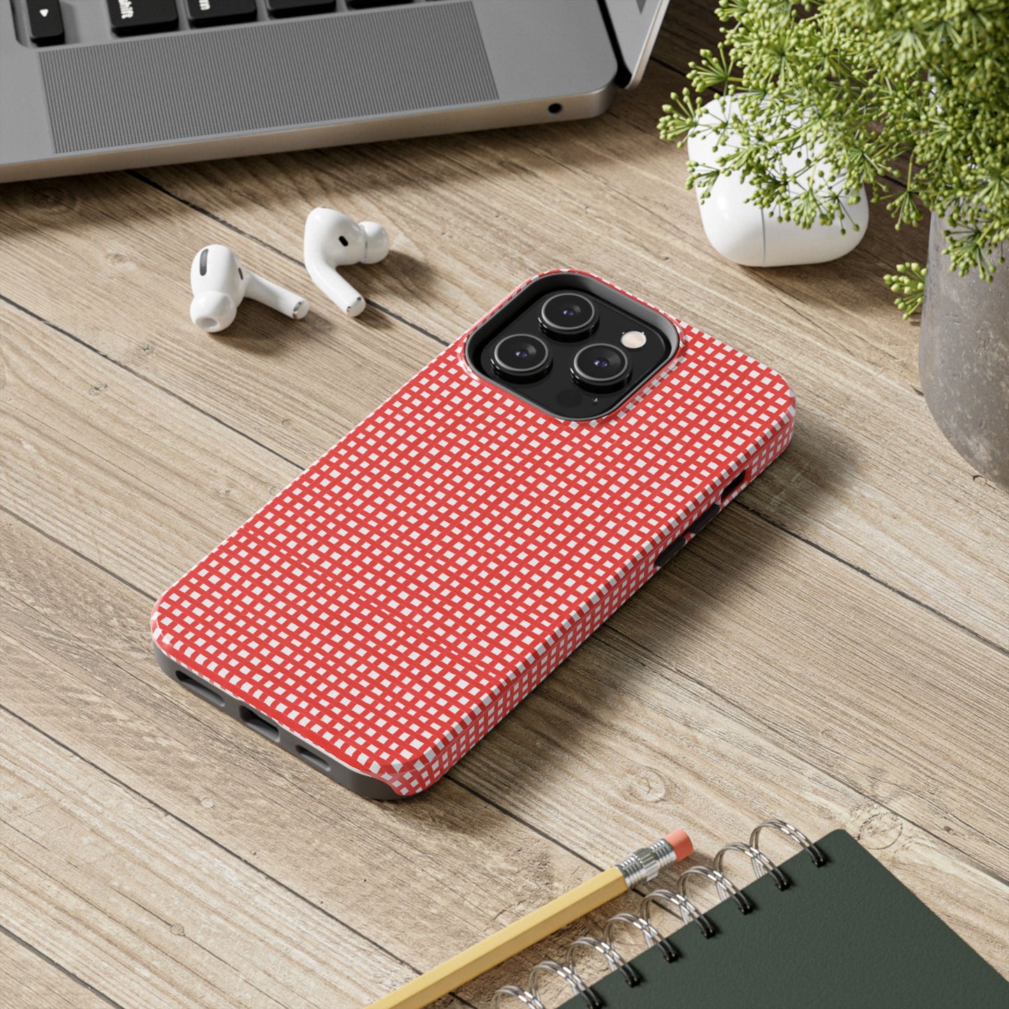 Chipper Check Red Phone Case