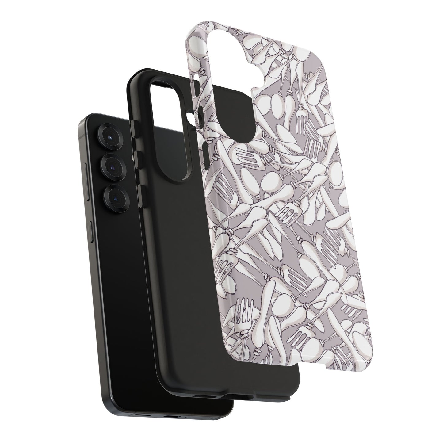 Silverware Wars Silver Phone Case