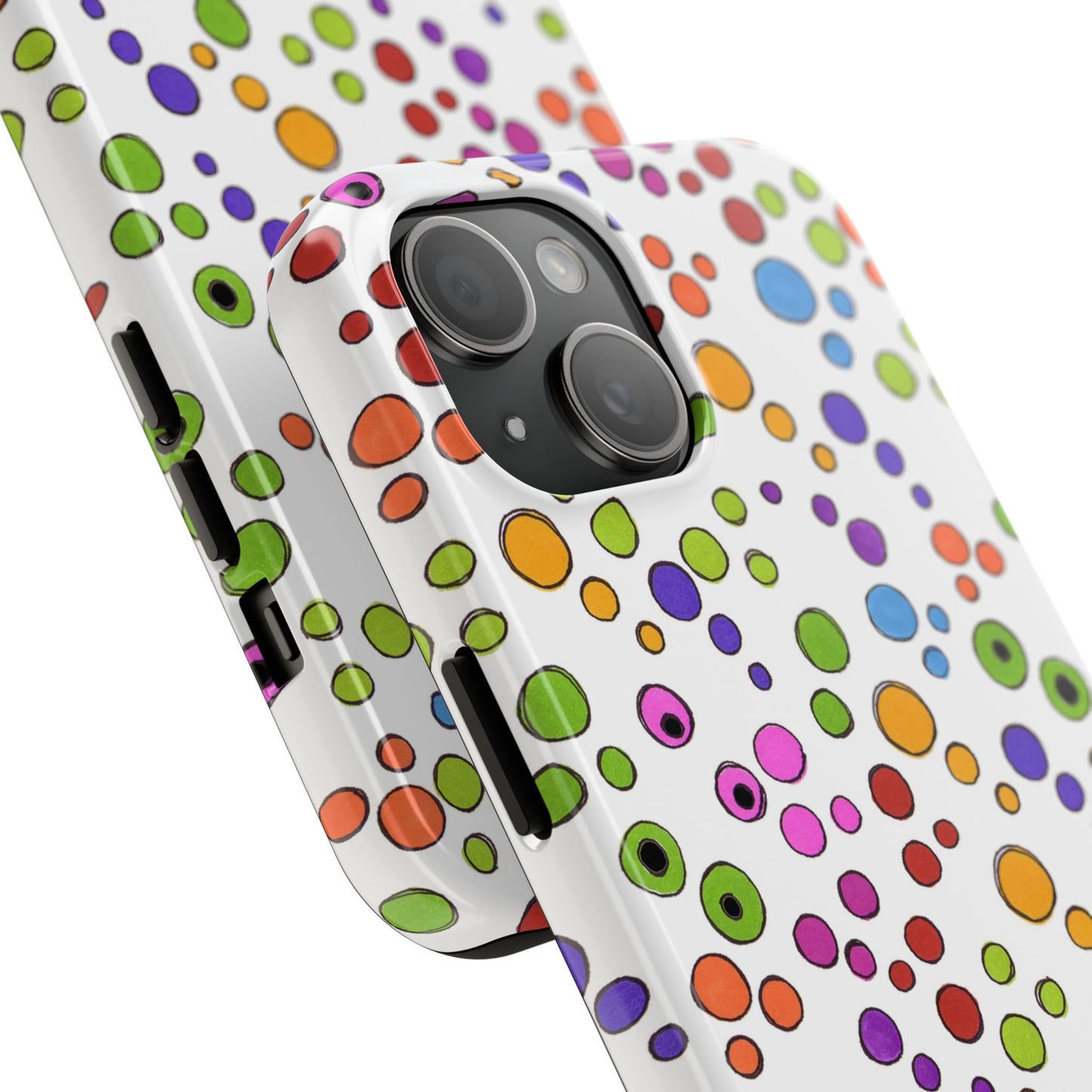 Dog Dots White / Multi Phone Case