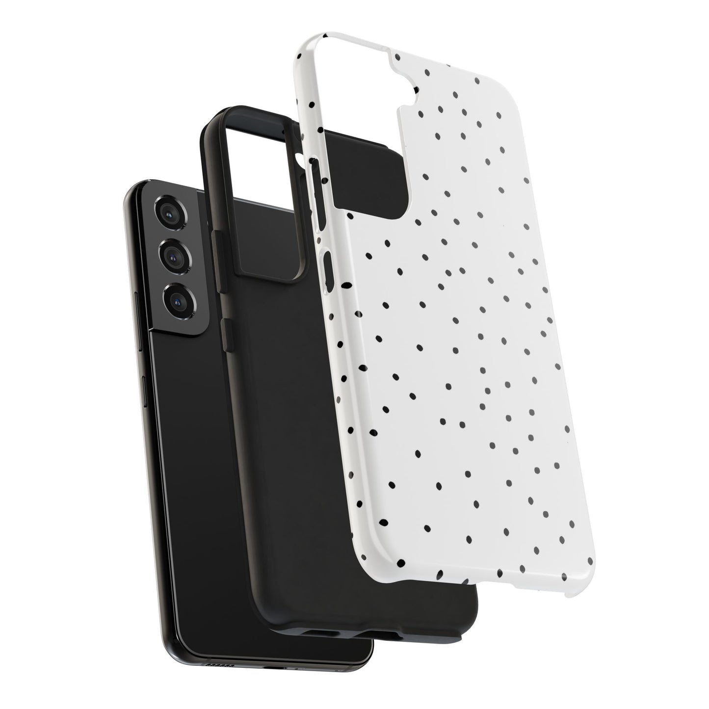 Space Dots White / Black Phone Case