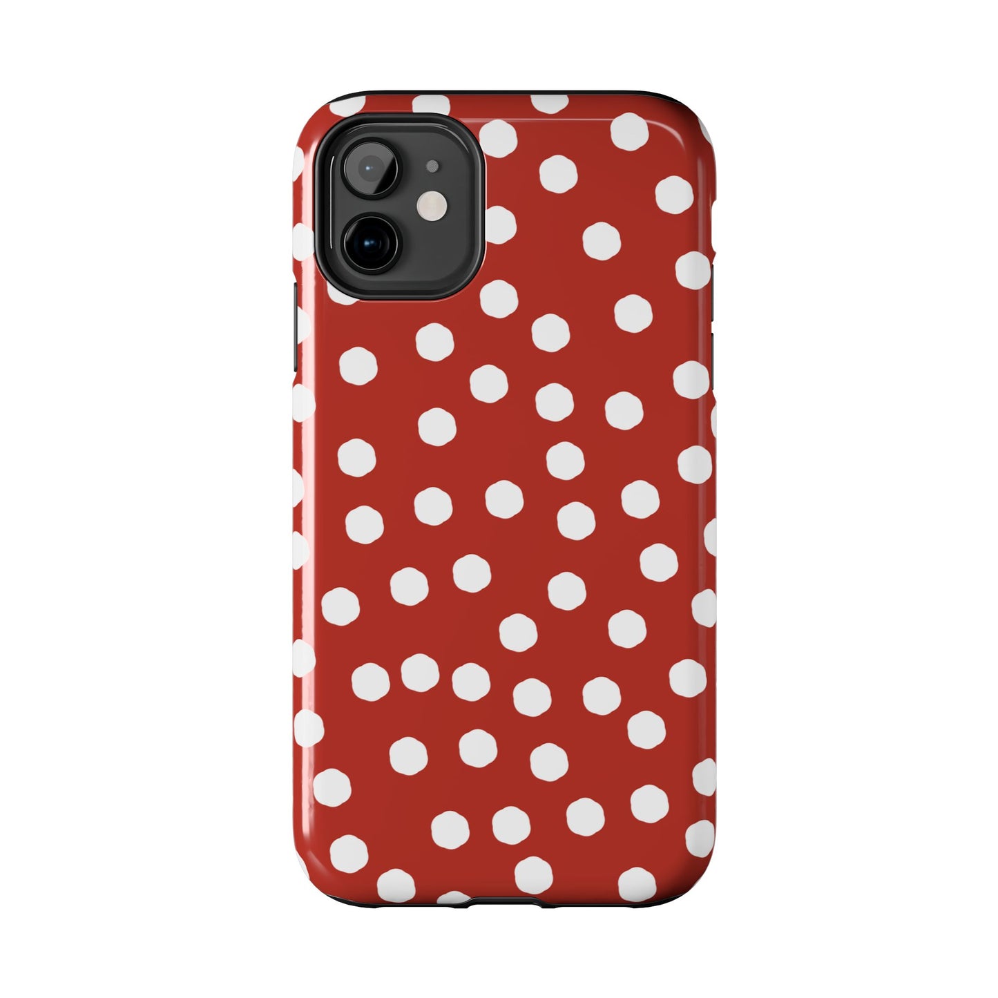 Jumbo Dots Red / White Phone Case