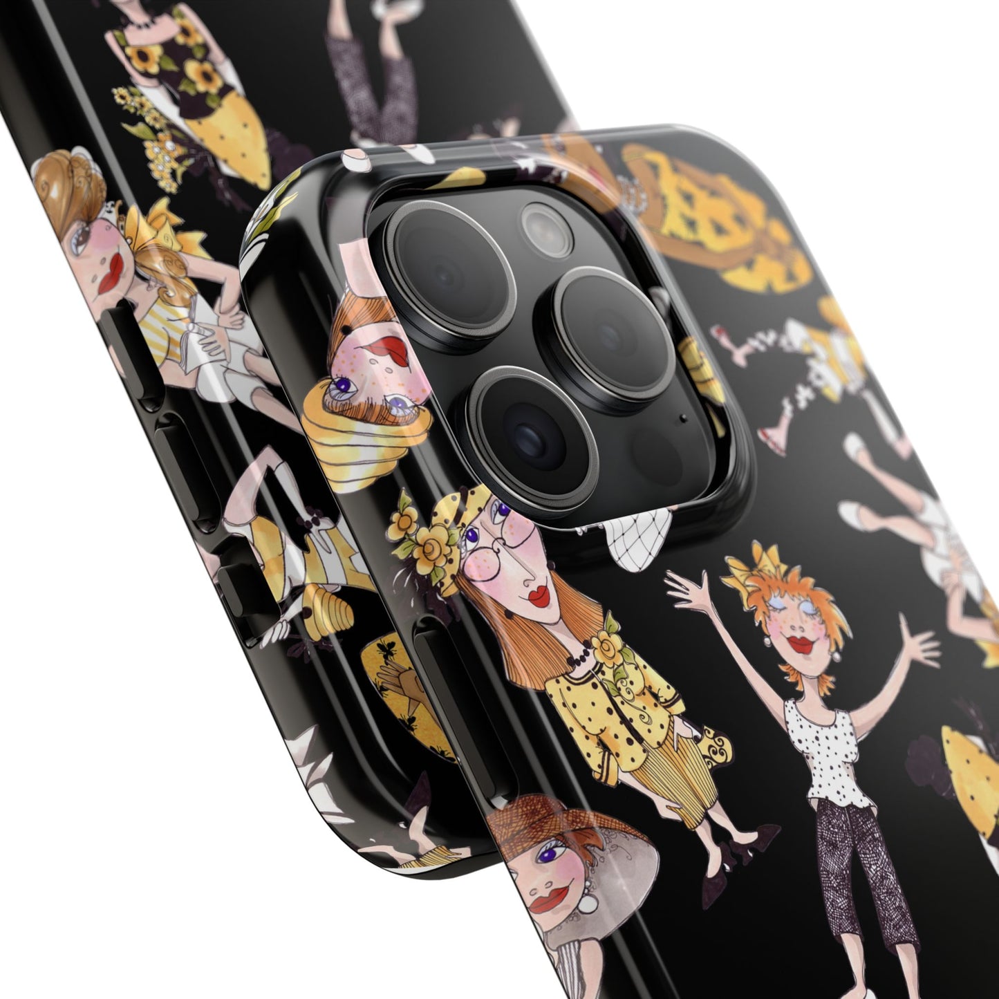 Bee Tossed Black Phone Case