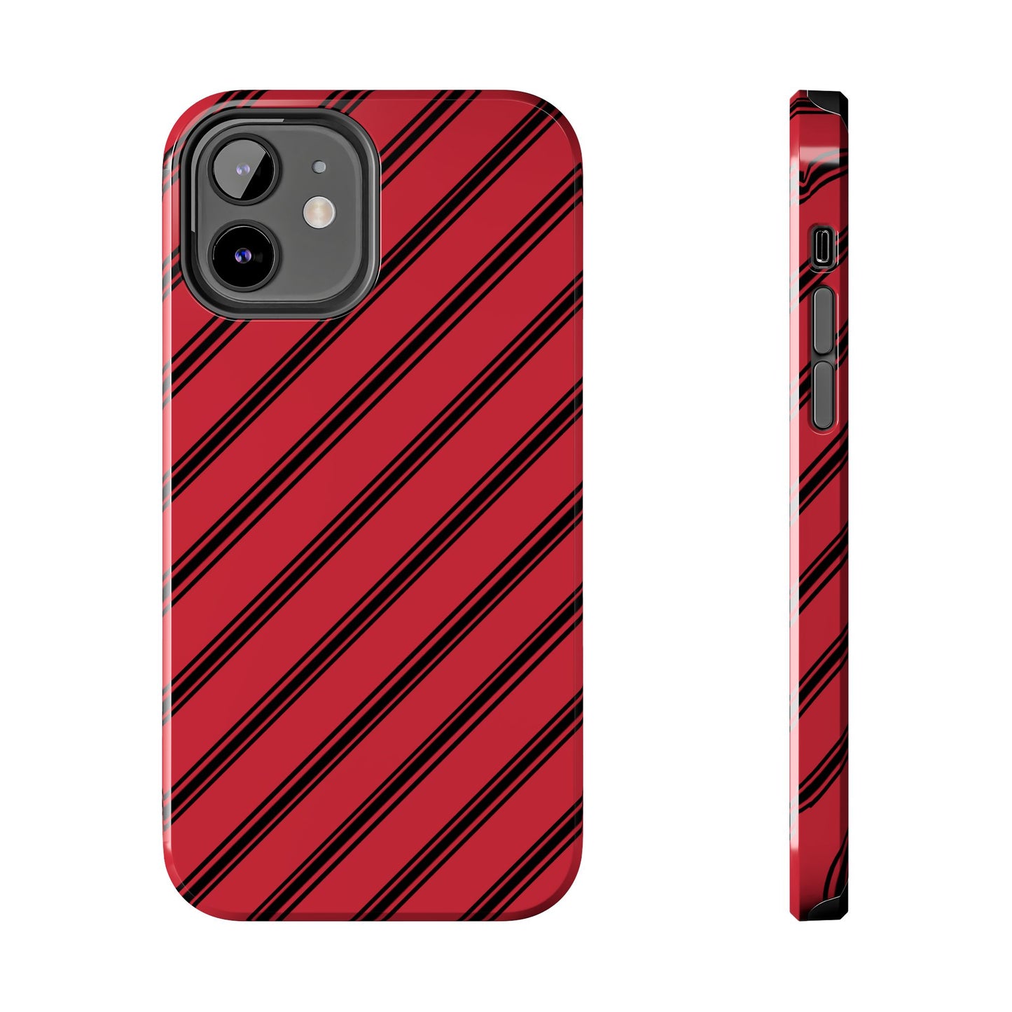 Awning Stripe Red / Black Phone Case