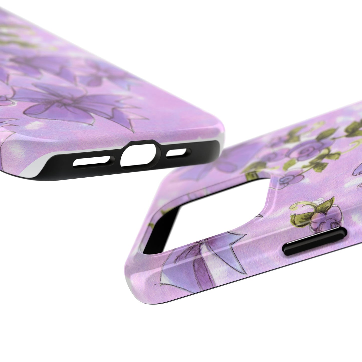Bows & Flowers Purple Phone Case