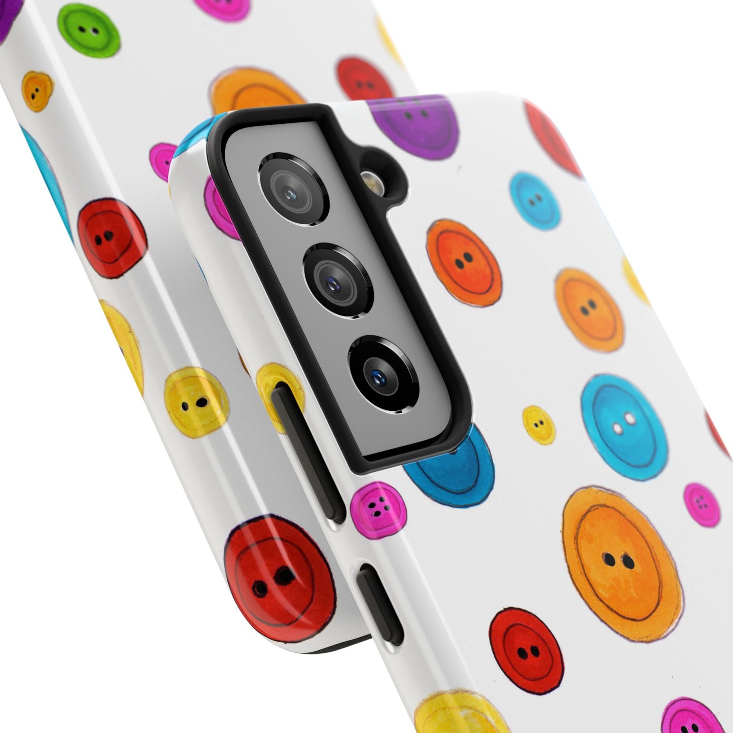Button Dots White Phone Case