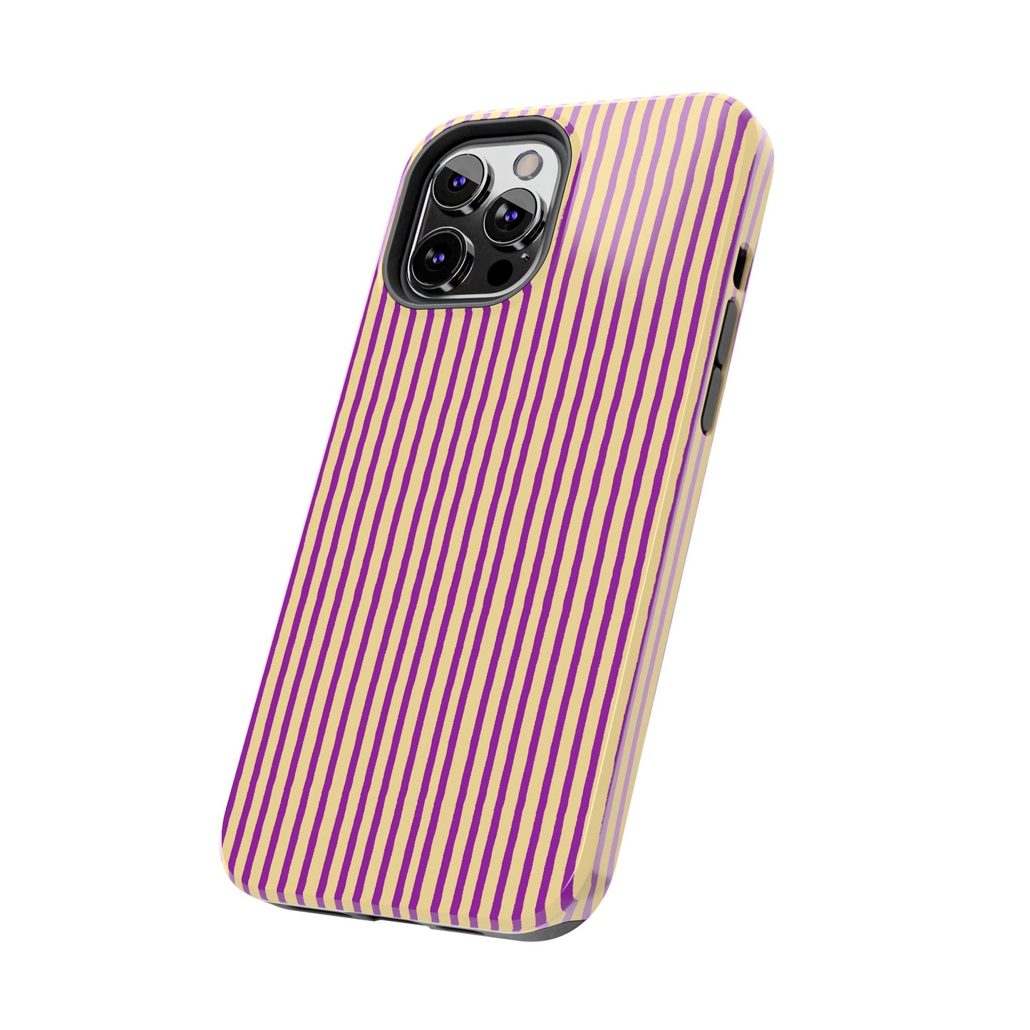 Stripe Yellow / Purple Phone Case