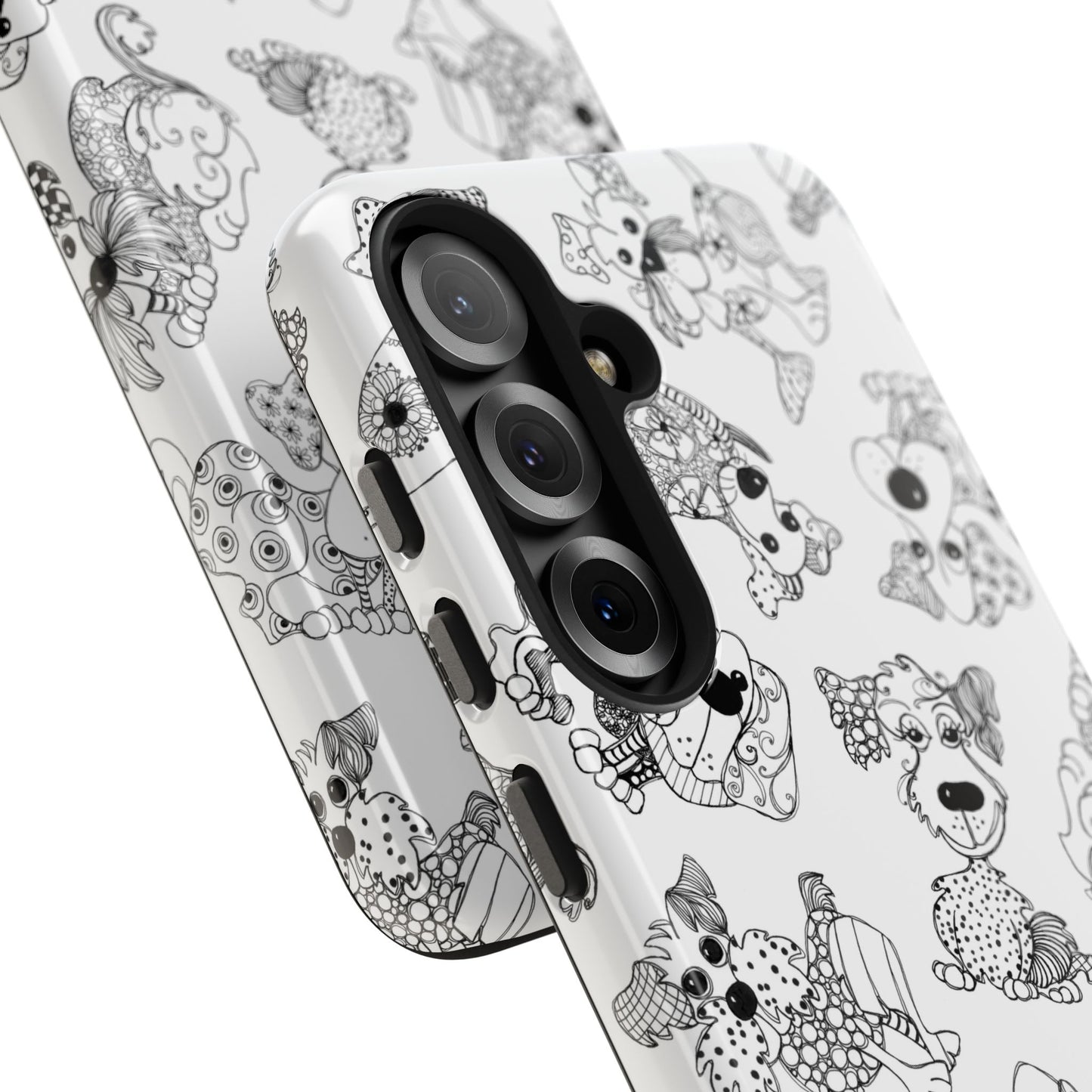 Doodle Dogs White Phone Case