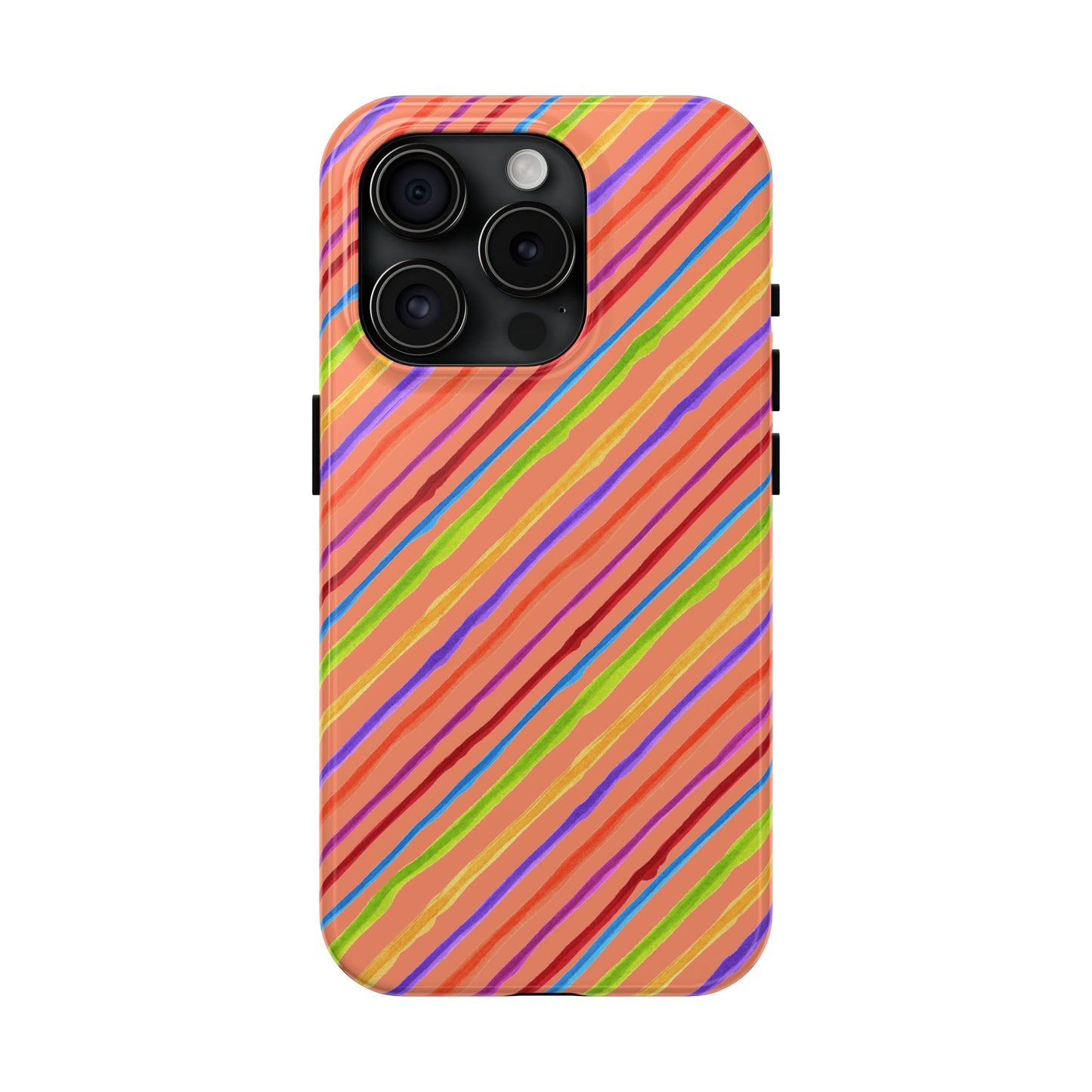 Calico Stripe Orange Phone Case