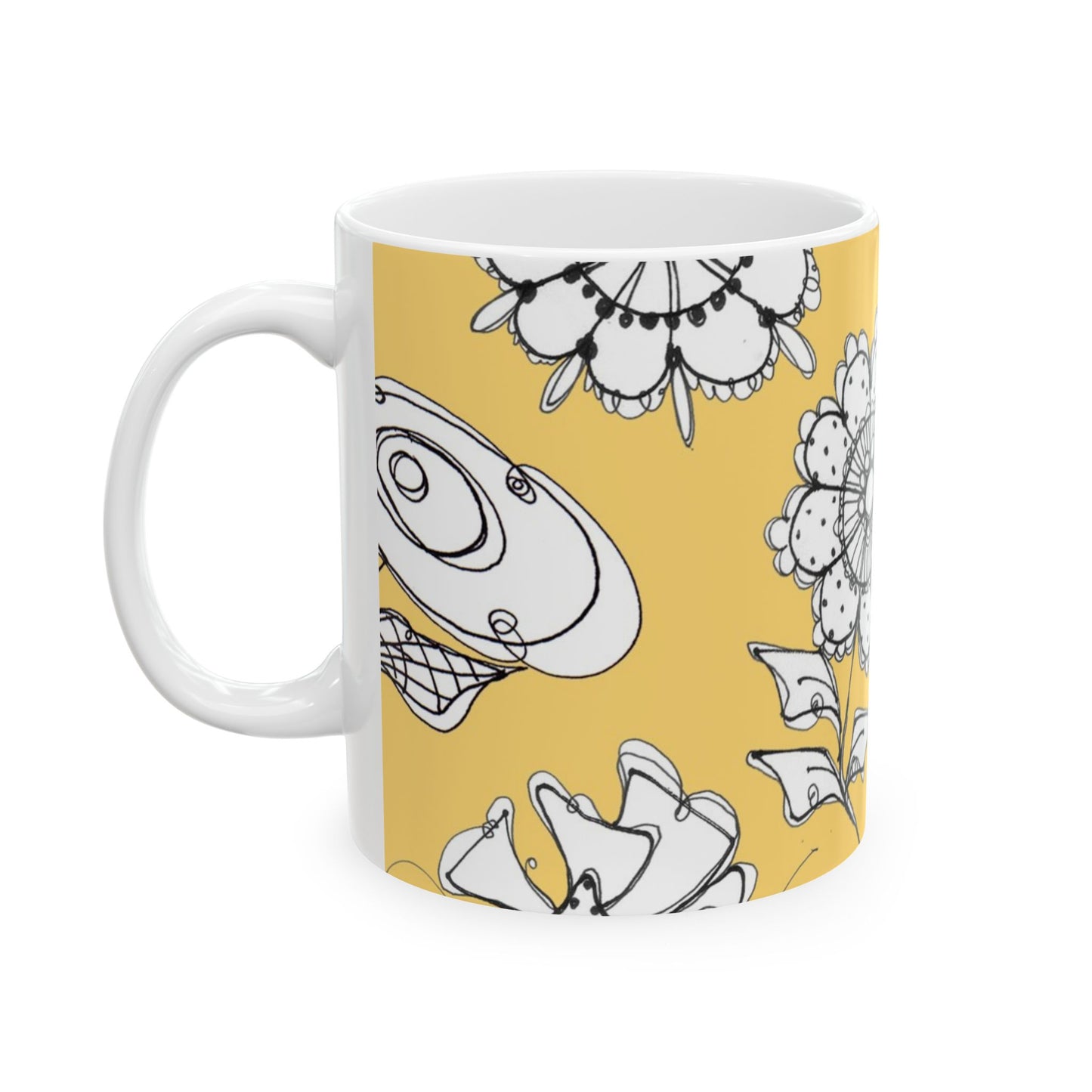 Paper Posies Yellow Cup