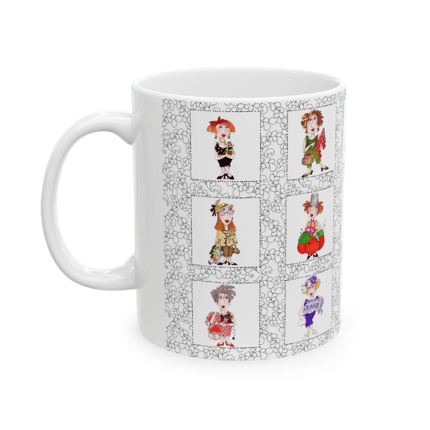 Sewphisticates White / Black Cup