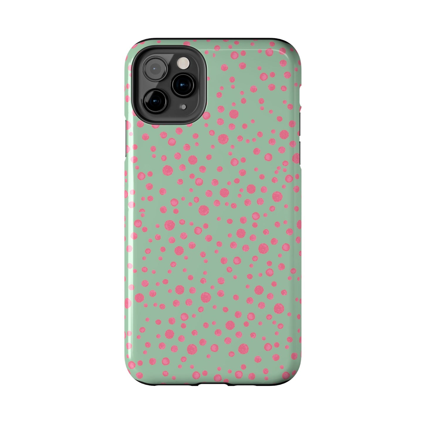 Balloon Dots Sage / Pink Phone Case