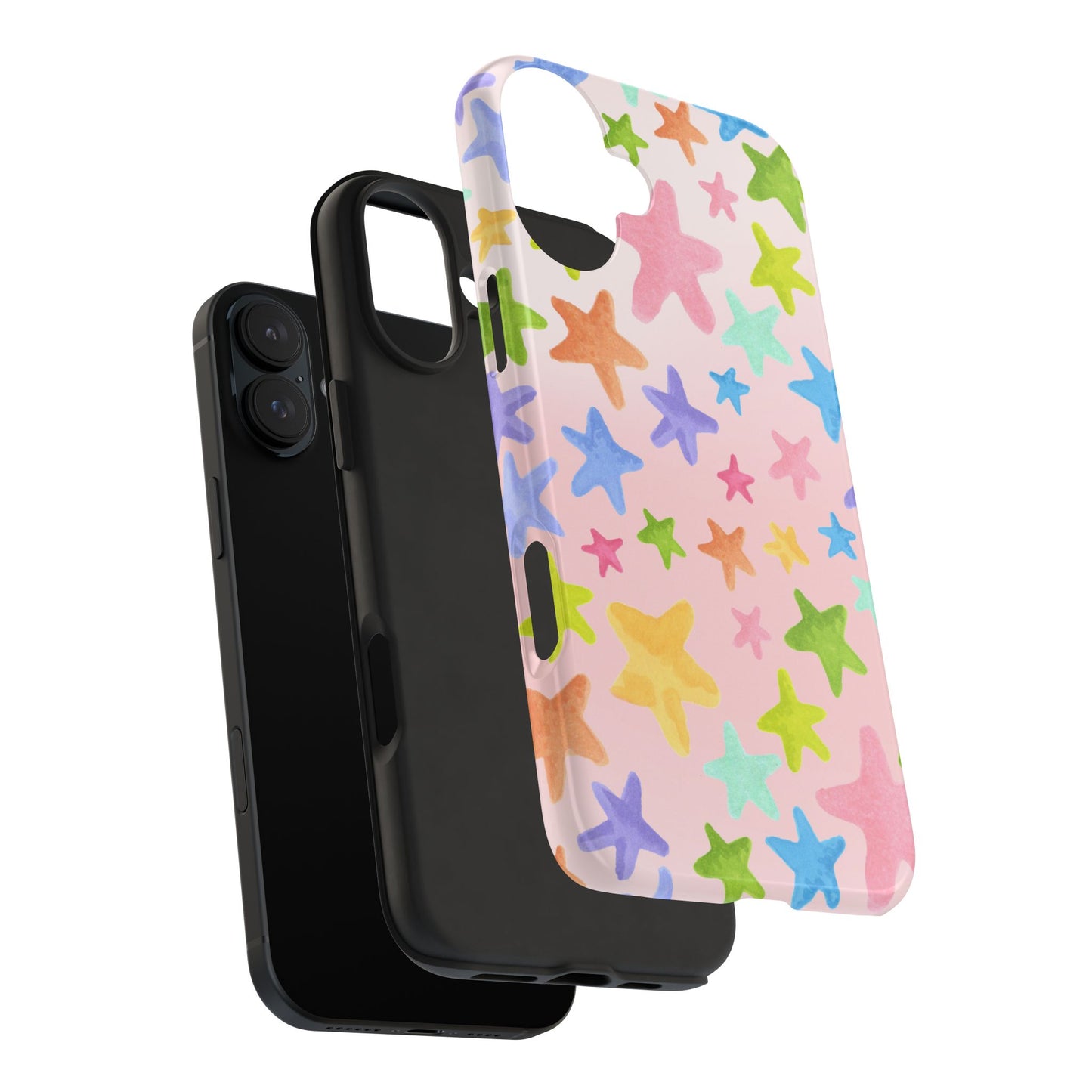 Happy Stars Pink Phone Case