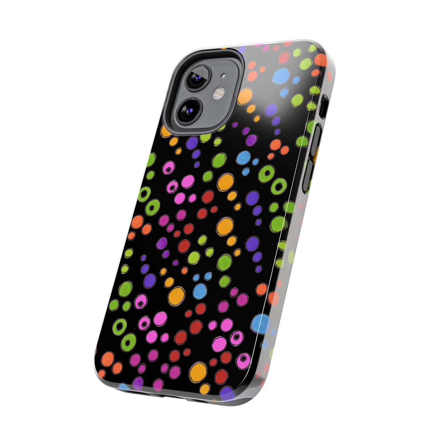 Dog Dots Black / Multi Phone Case