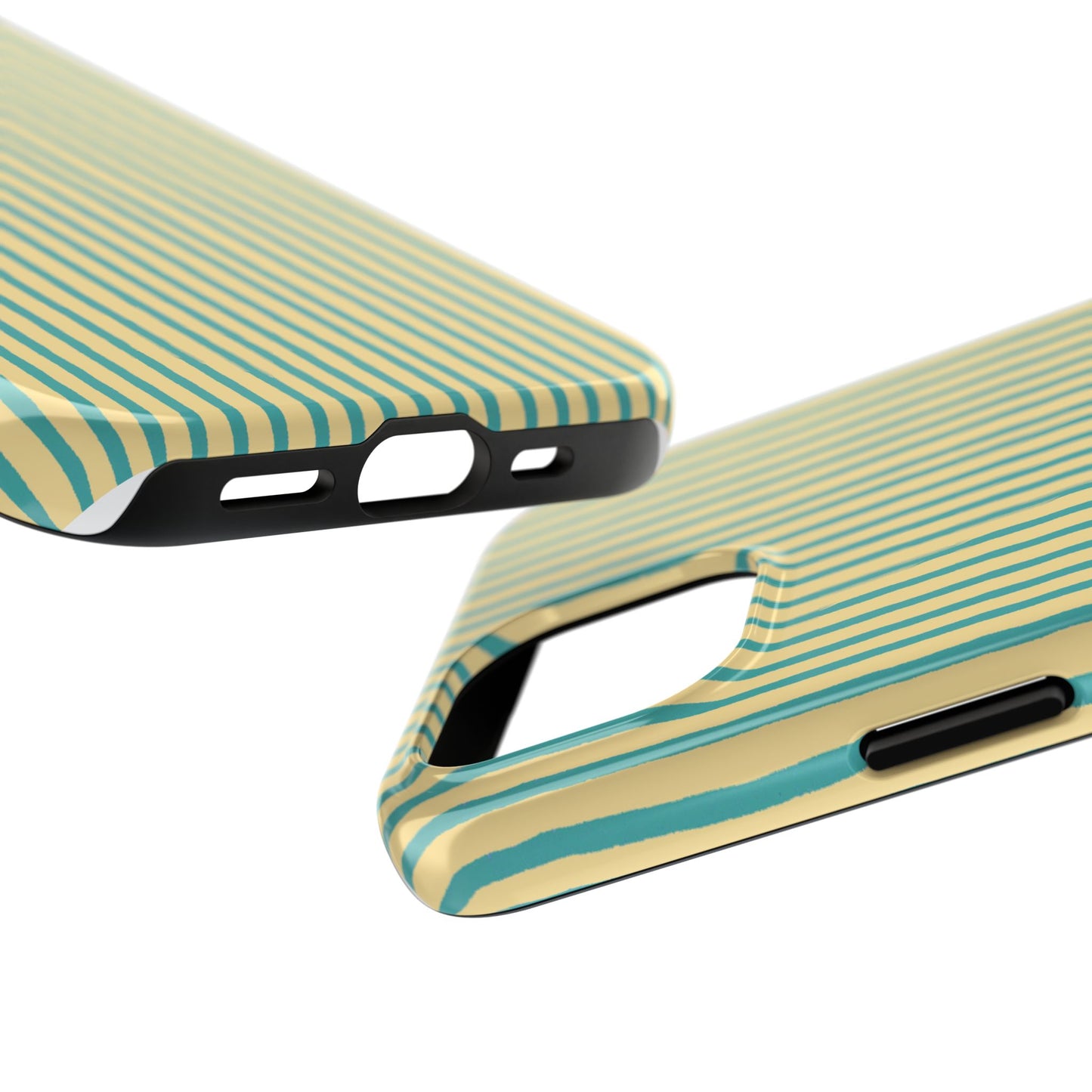 Stripe Yellow / Turquoise Phone Case