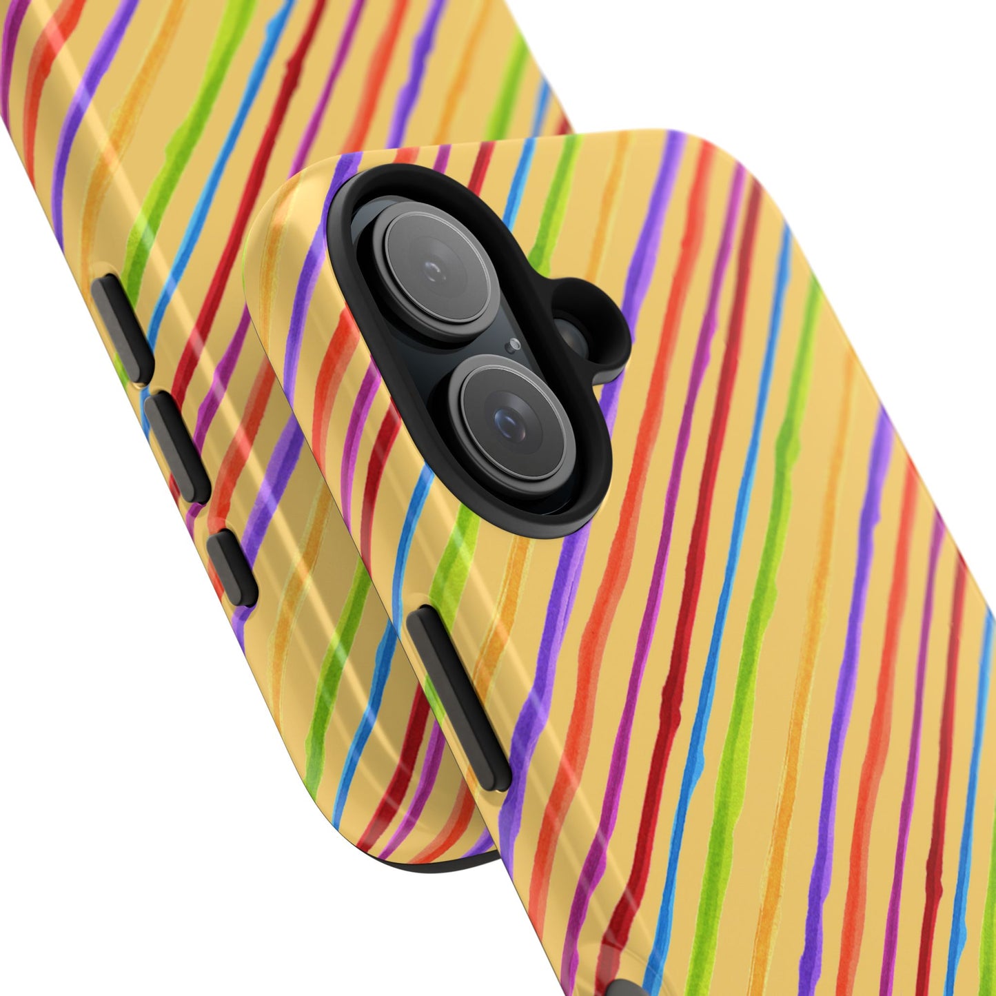 Calico Stripe Yellow Phone Case