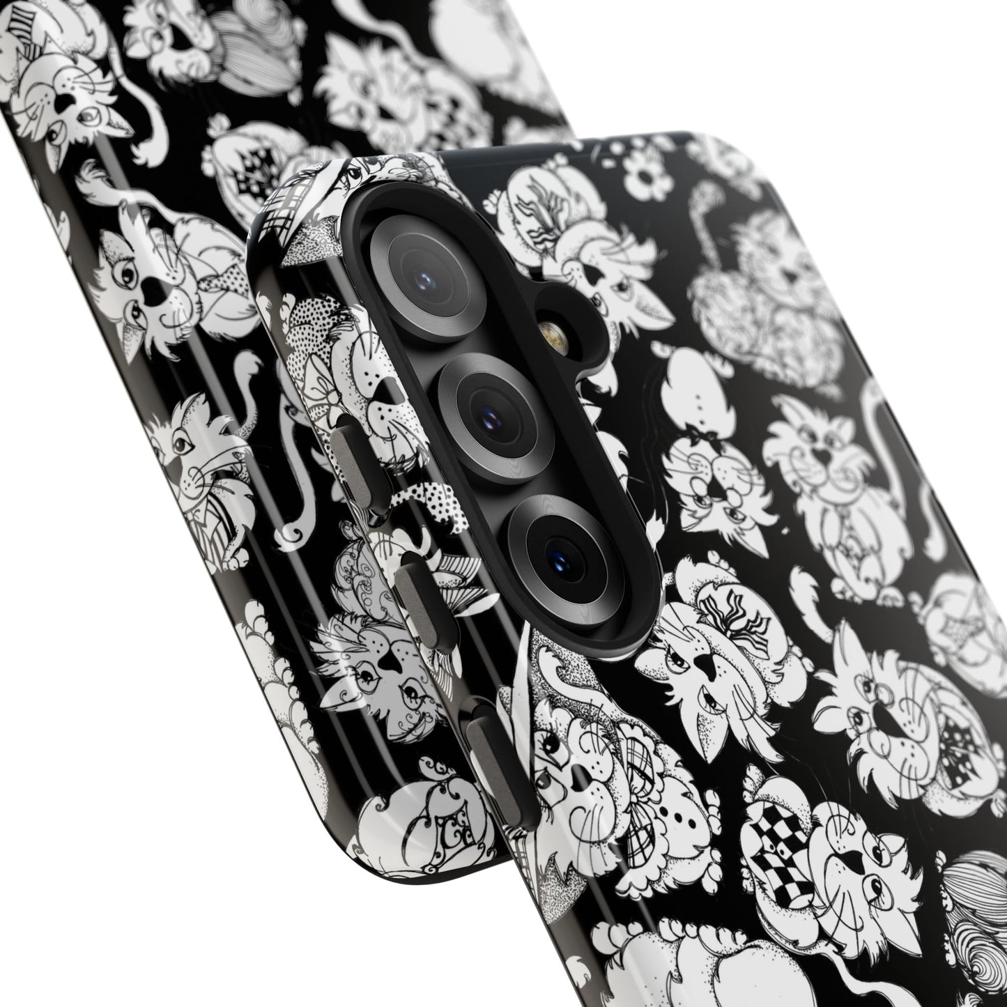 So Kitties Tossed Black Phone Case